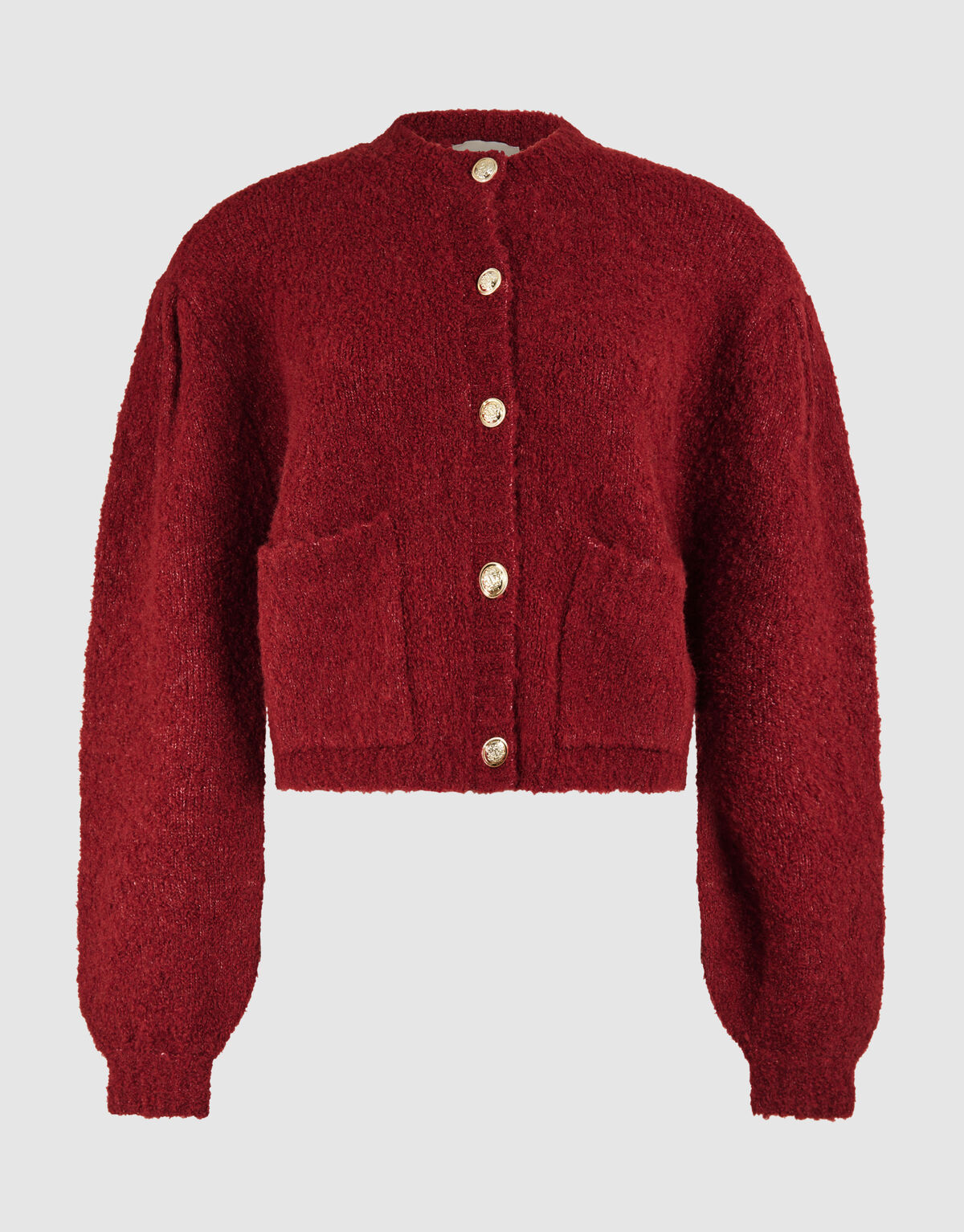 Teddy Knit Vest Donkerrood SHOEBY WOMEN