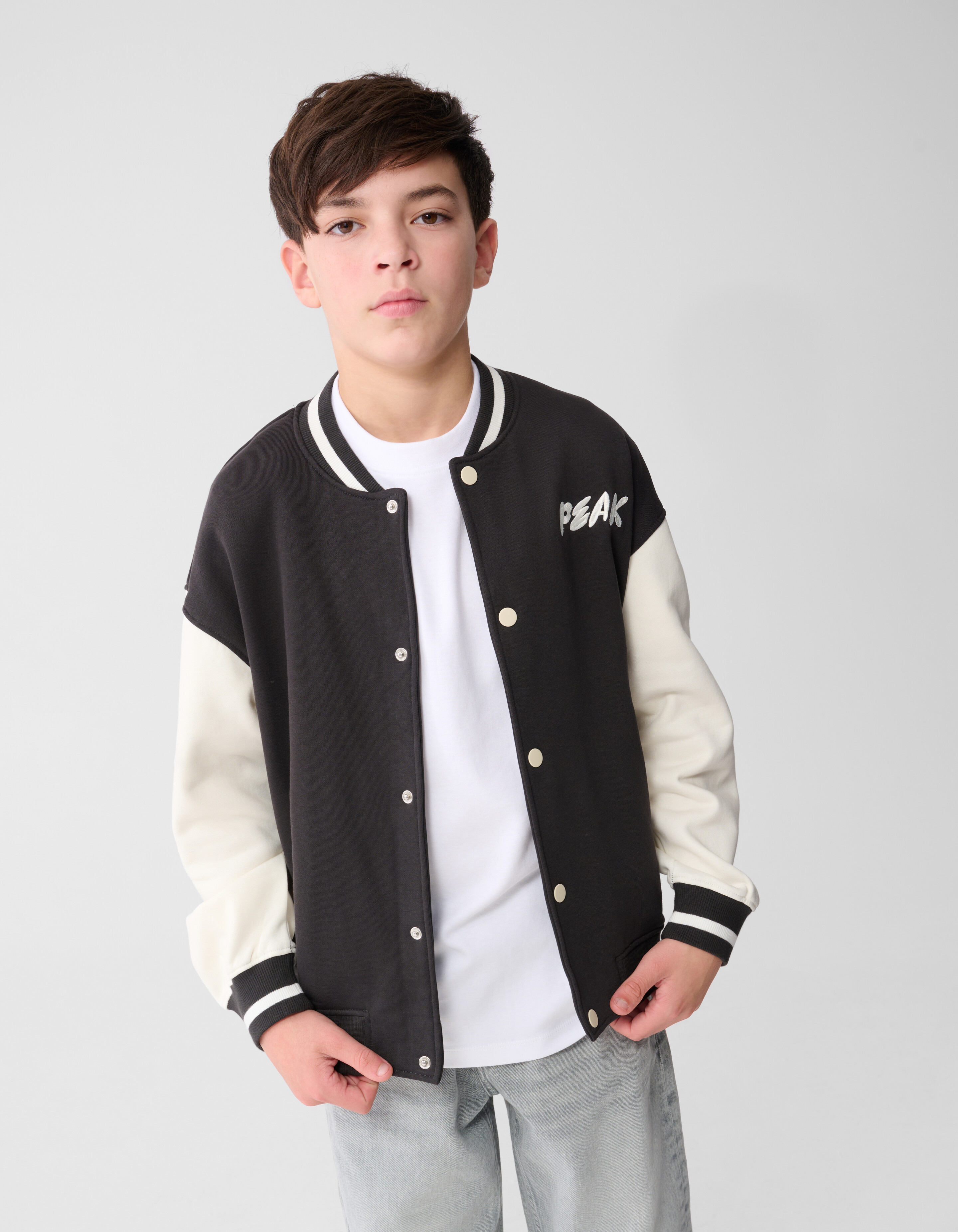 Varsity Bomber Jack Donkergrijs SHOEBY BOYS