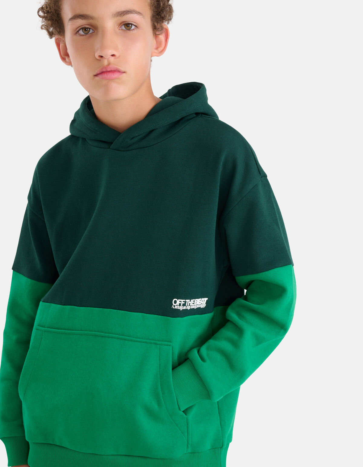 Colorblock Hoodie Groen SHOEBY BOYS
