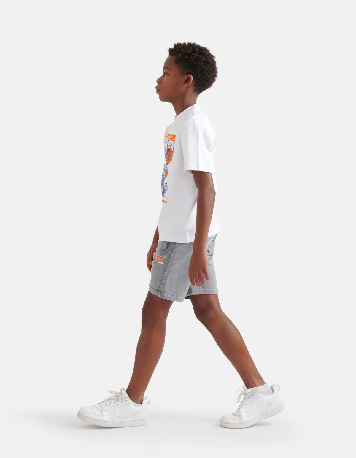 Artwork T-shirt Wit SHOEBY BOYS