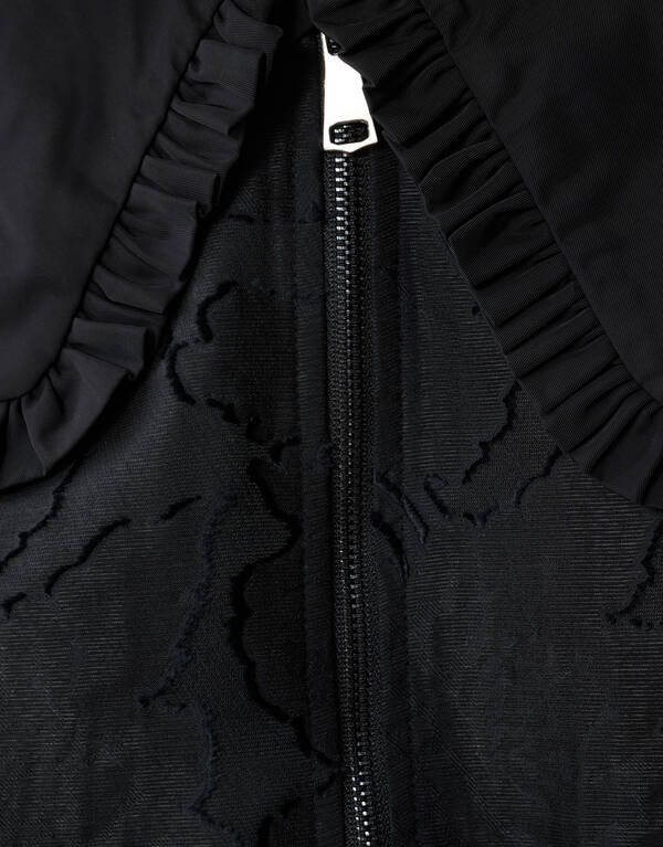 Oversized Big Collar Bomber Zwart SHOEBY WOMEN