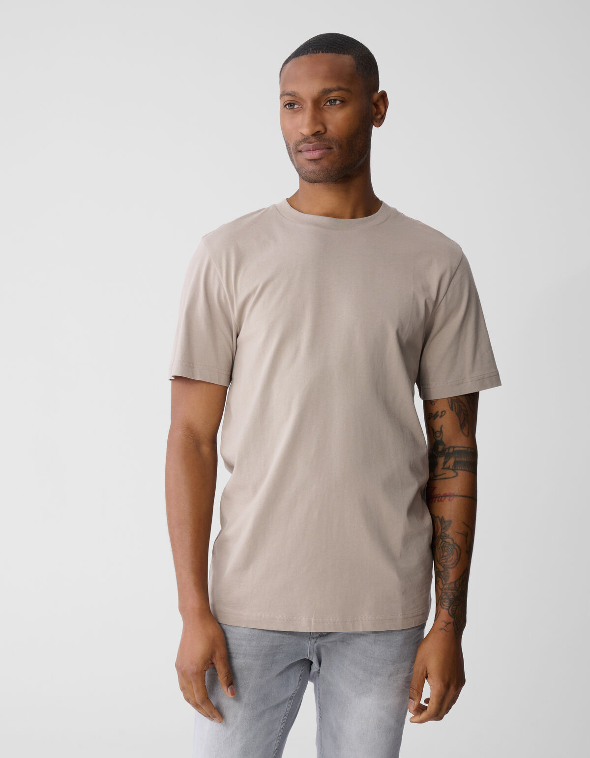 Fading Circle Artwork T-shirt Lichtbruin SHOEBY MEN