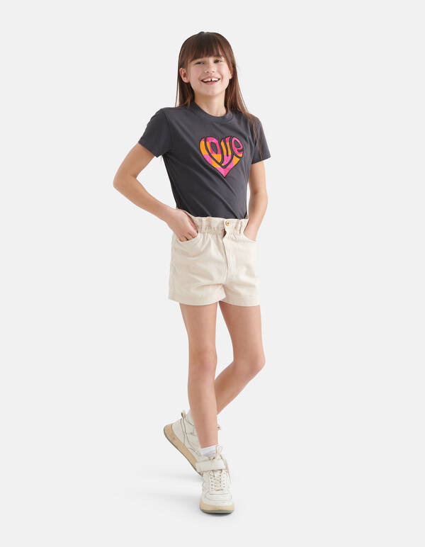 Twill Short Beige SHOEBY GIRLS