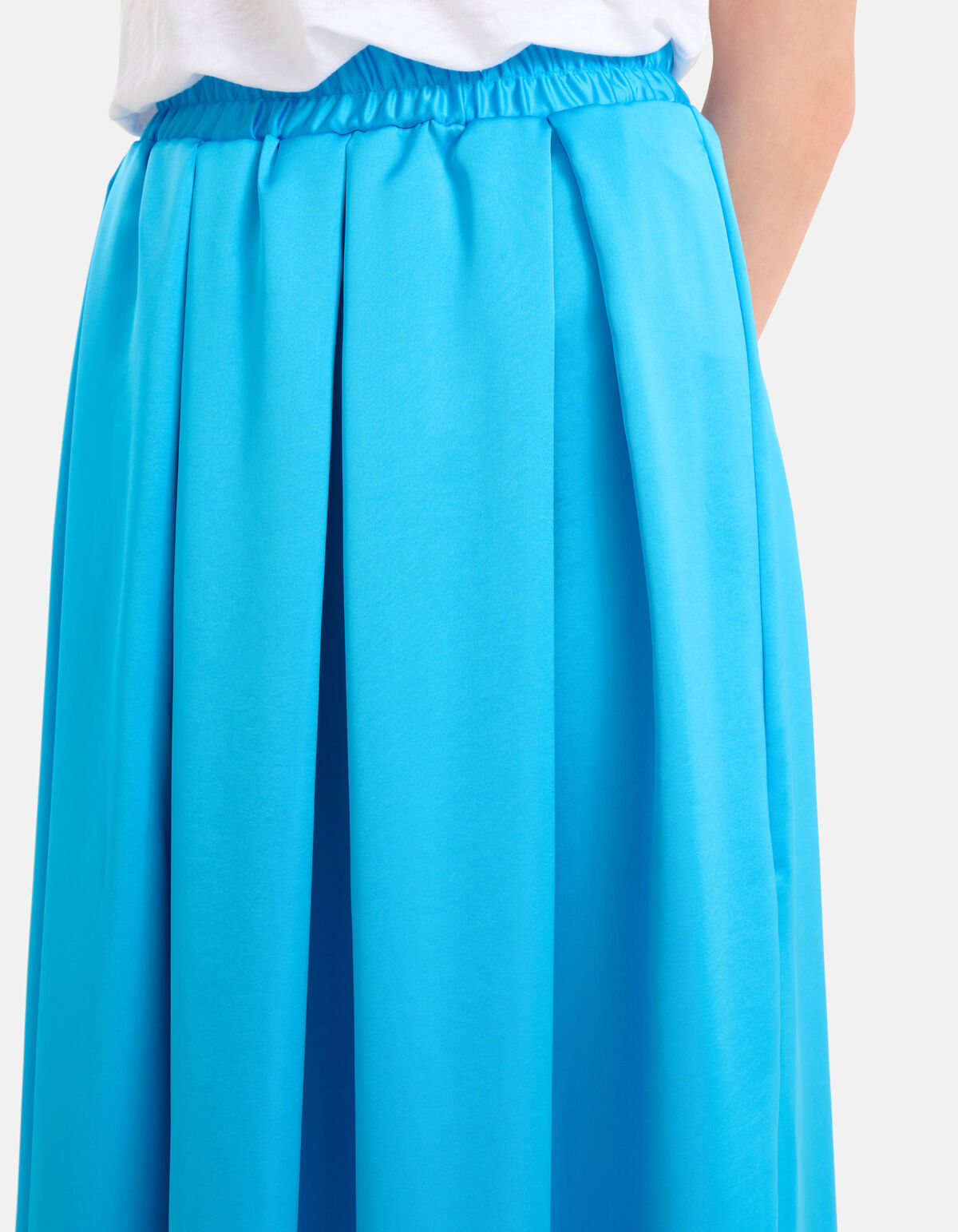Satijnen Maxi Rok Blauw SHOEBY WOMEN
