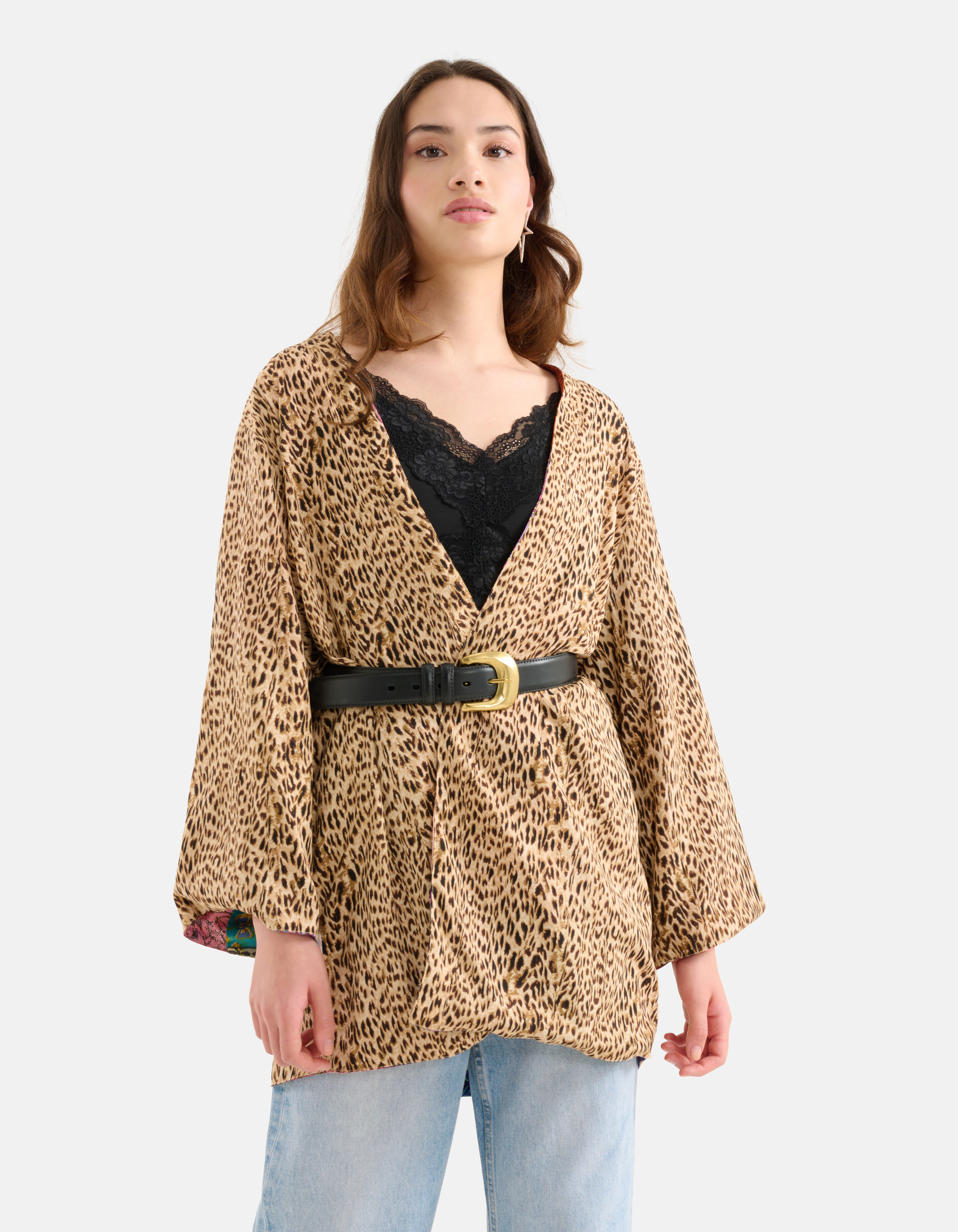 Printed Patch Kimono SHOEBY WOMEN