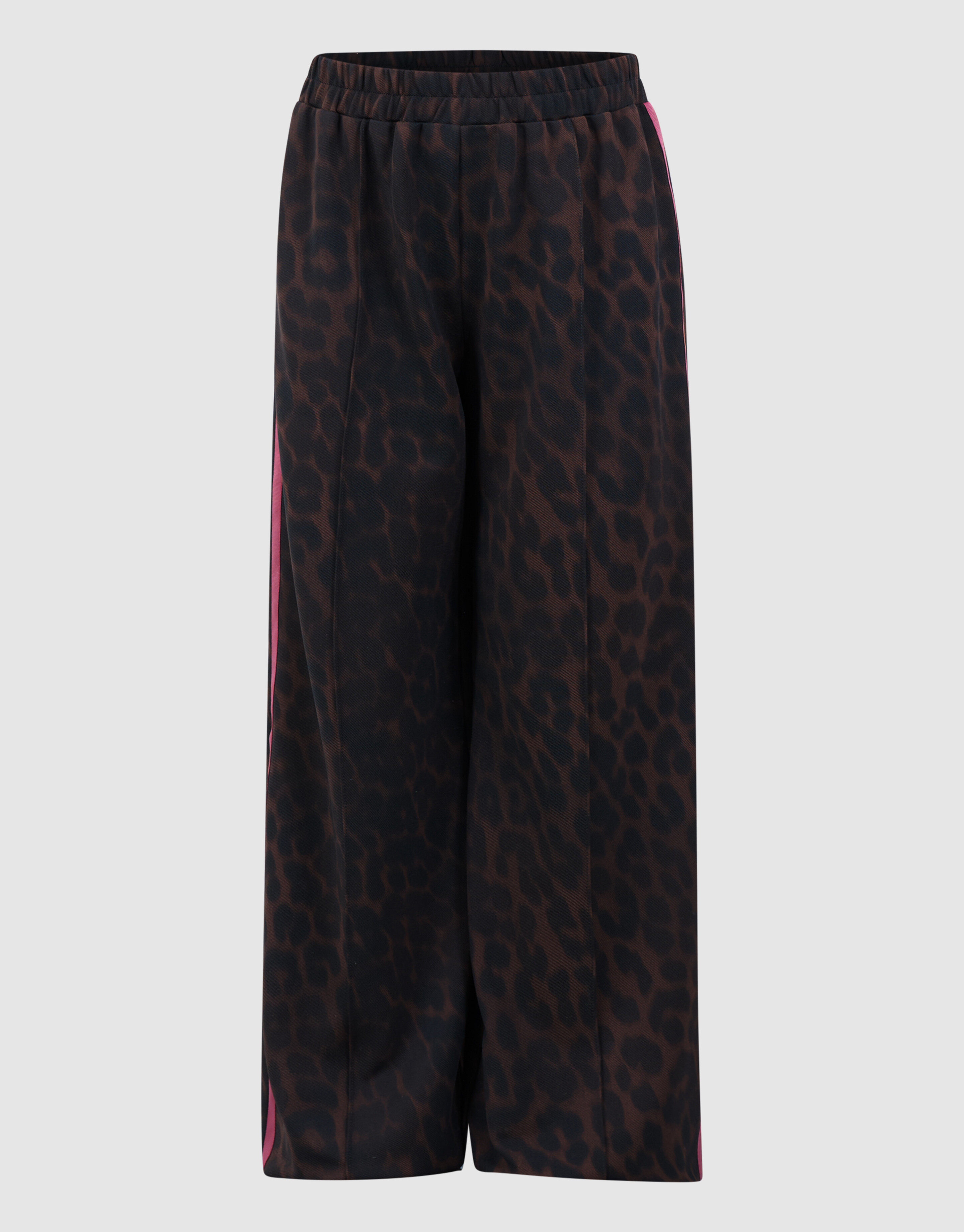 Leopard Stripe Wide Leg Fit Broek Donkerbruin SHOEBY GIRLS