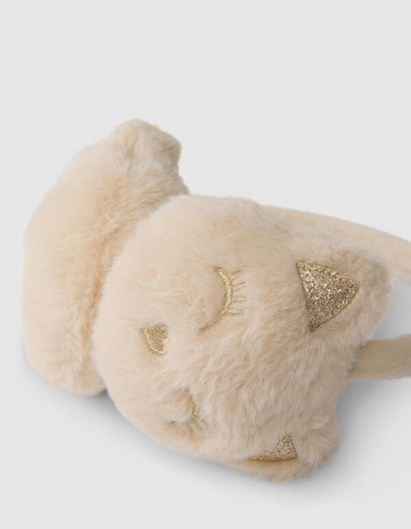 Glitter Fur Oorwarmers Beige SHOEBY ACCESSOIRES