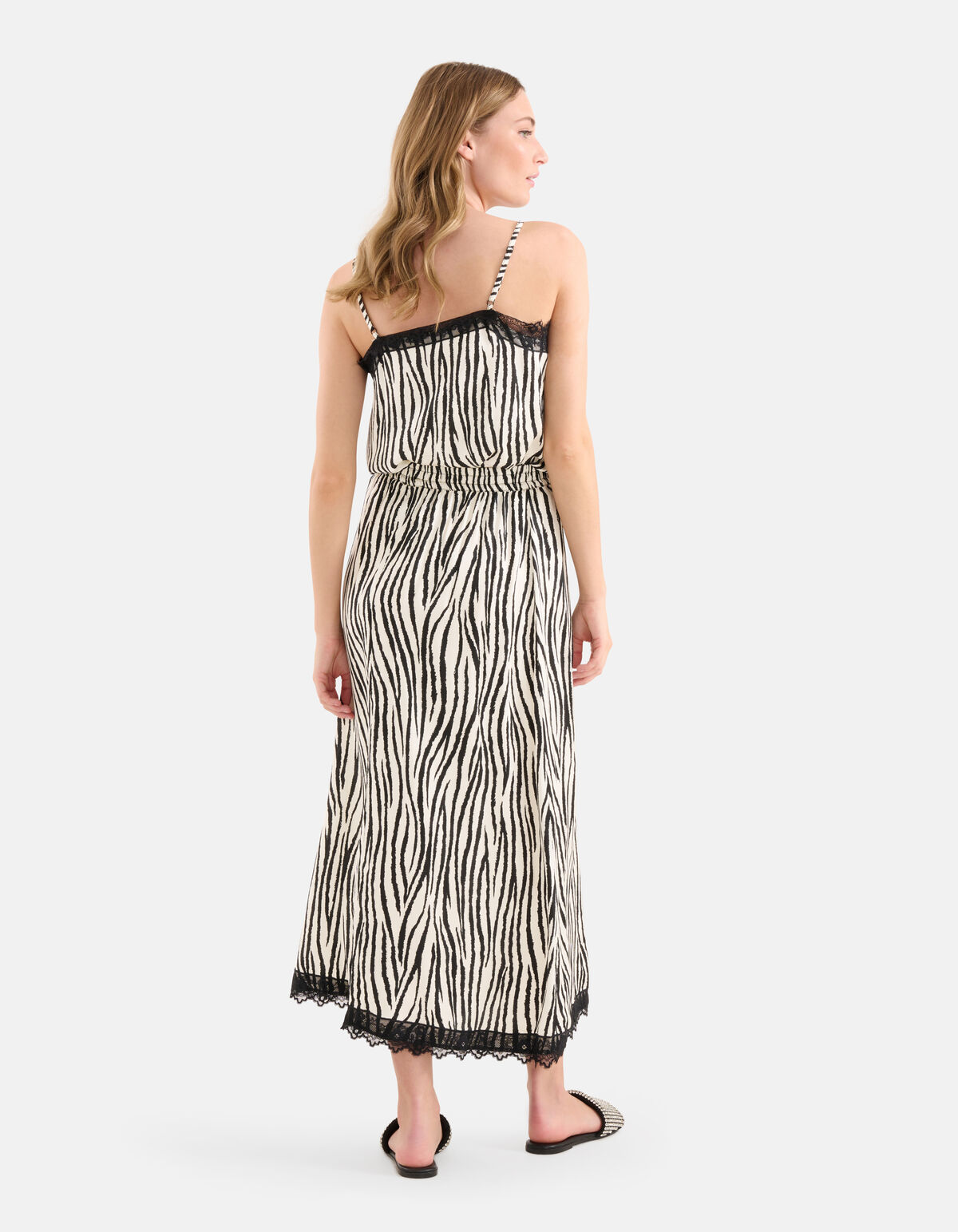 Zebra Printed Singlet Zwart/Wit SHOEBY WOMEN