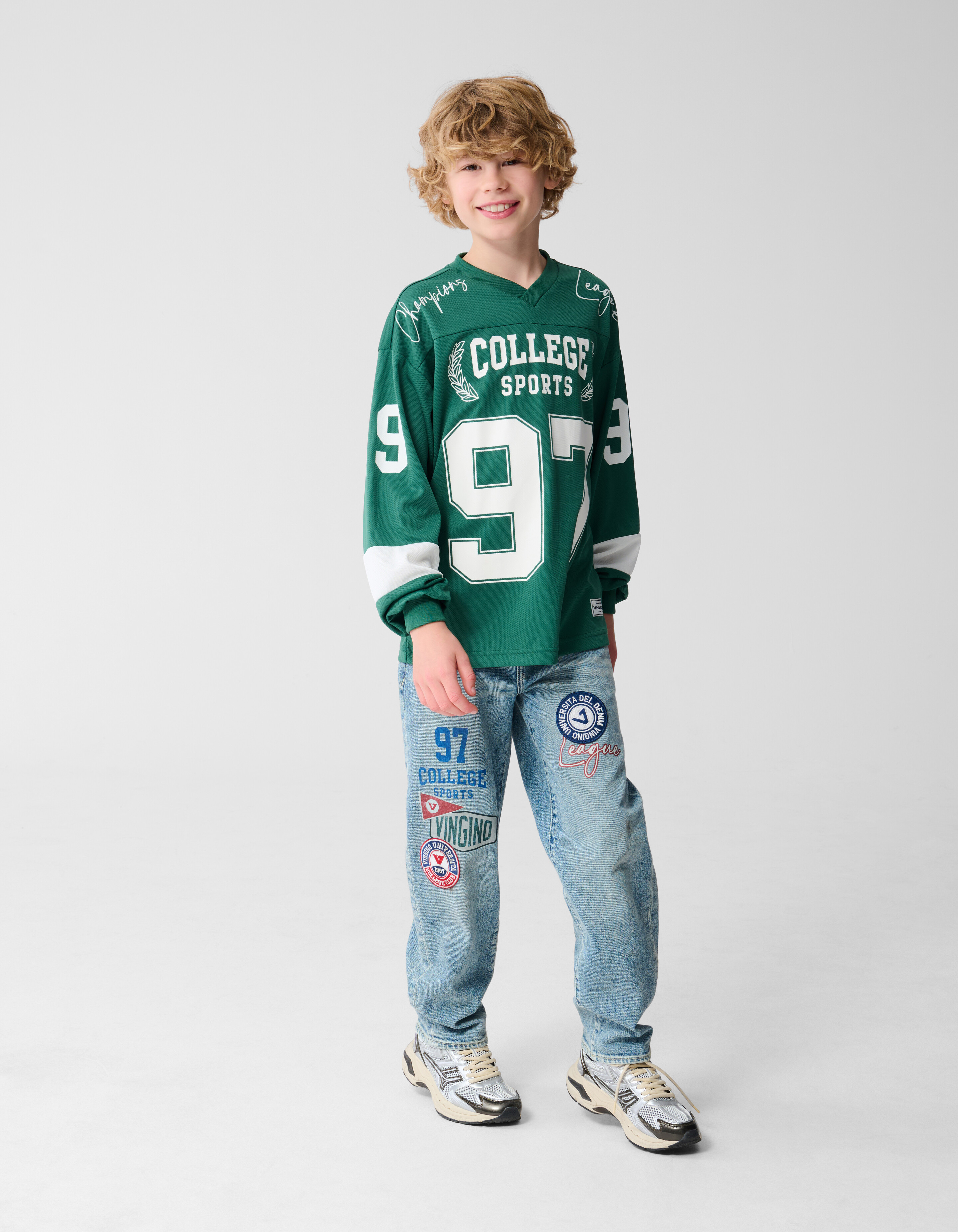 Embleem Relaxed Fit Jeans Blauw SHOEBY BOYS