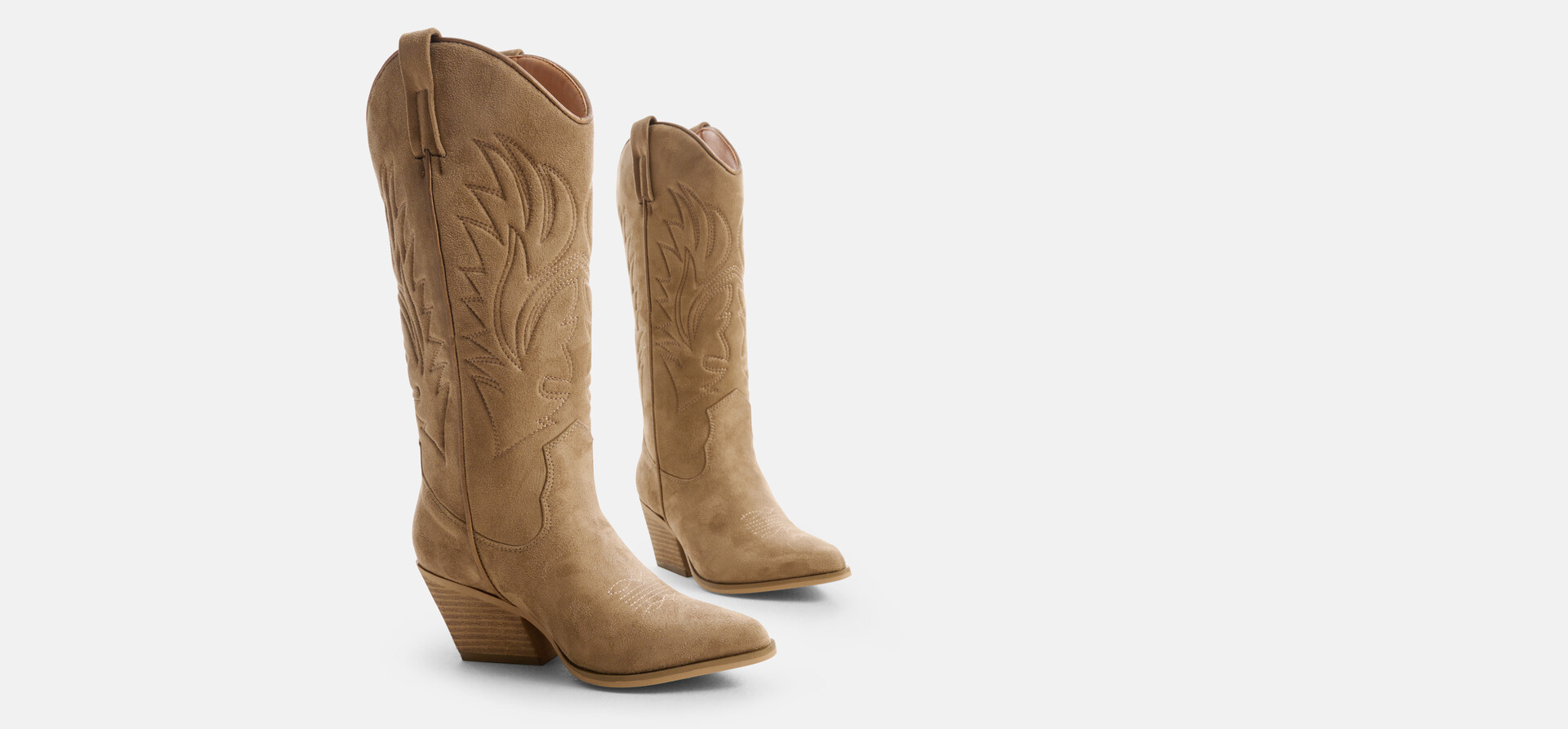 Middelhoge Cowboy Laarzen Taupe SHOEBY SHOES