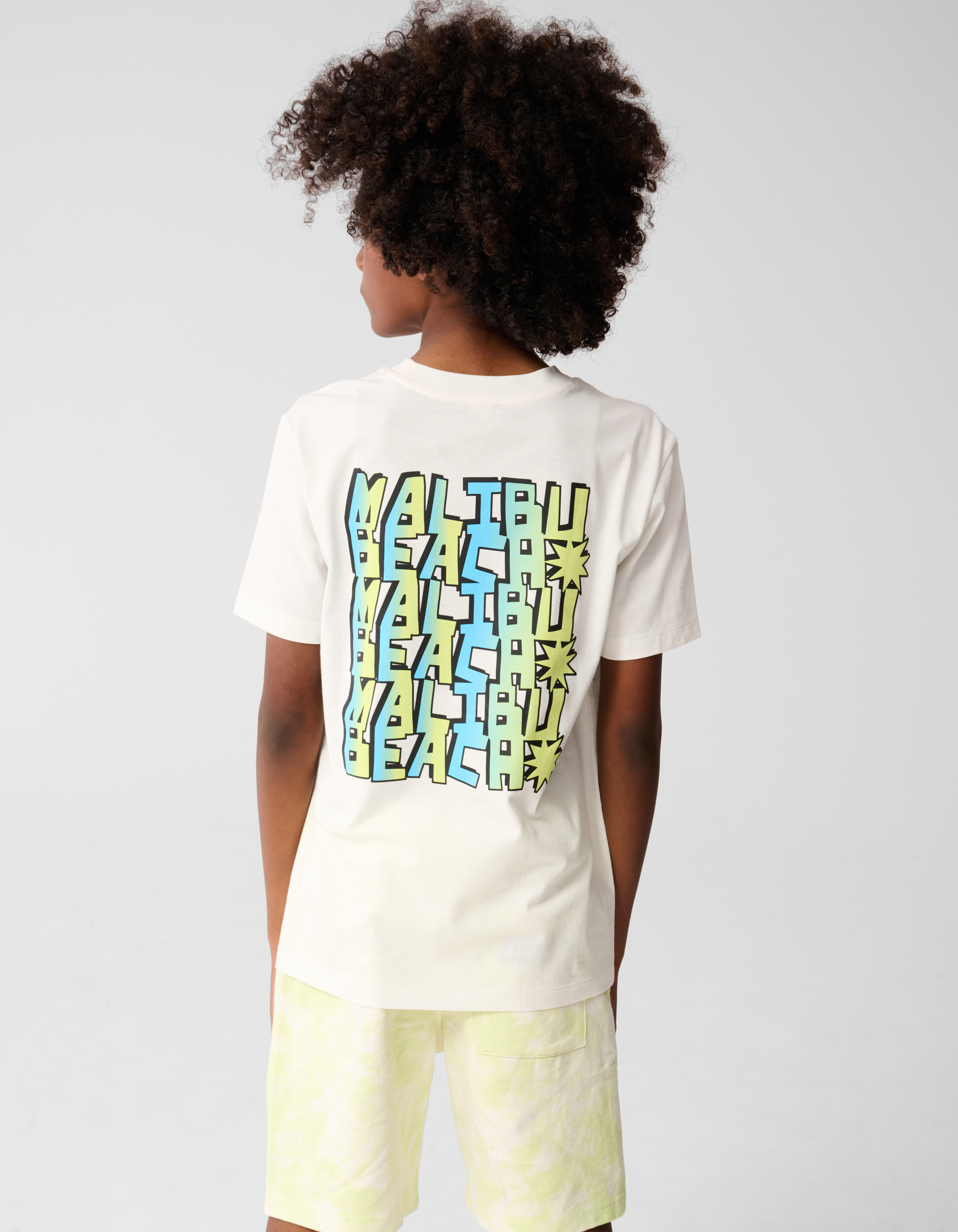Malibu Artwork T-shirt Gebroken Wit SHOEBY BOYS