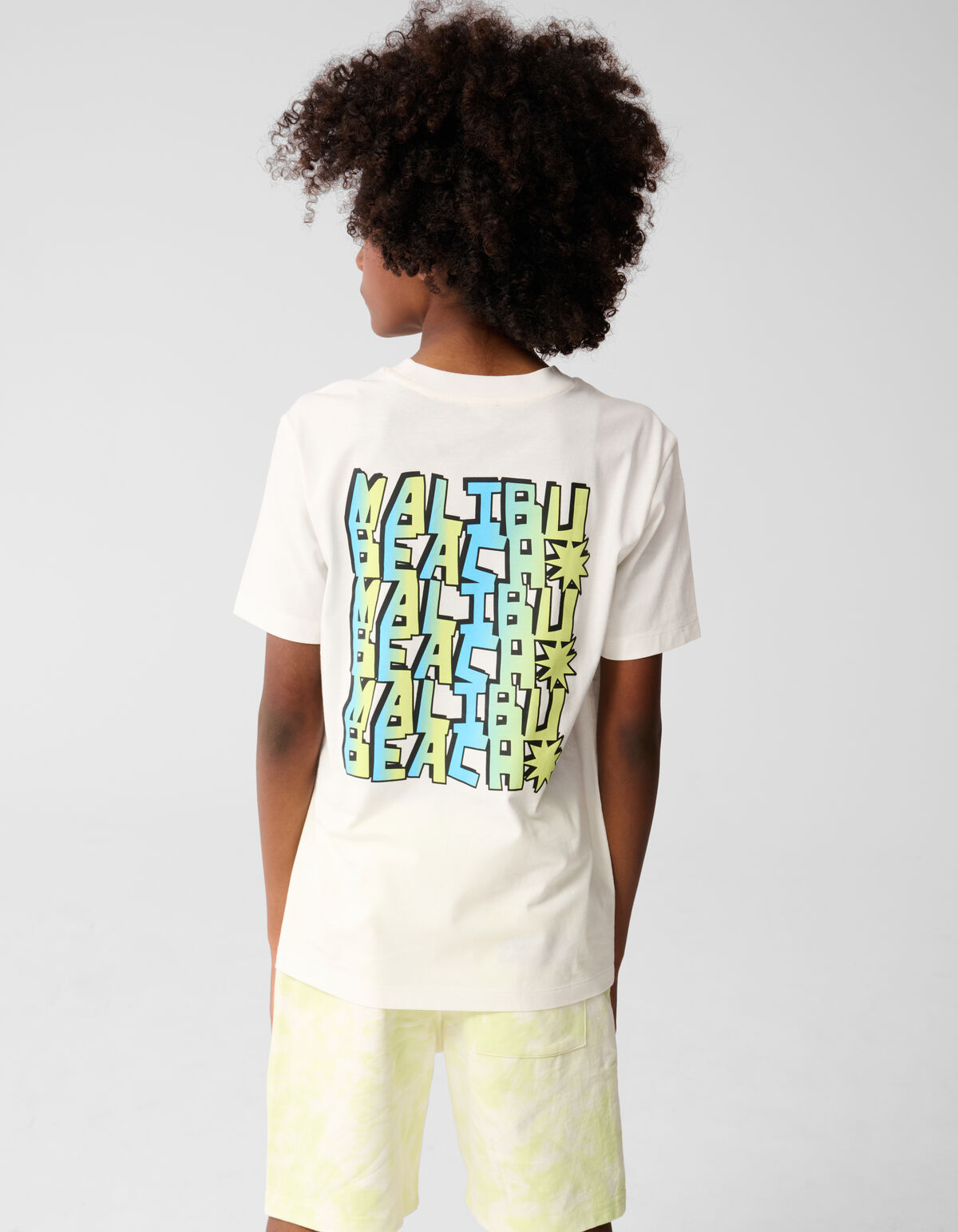 Malibu Artwork T-shirt Gebroken Wit SHOEBY BOYS
