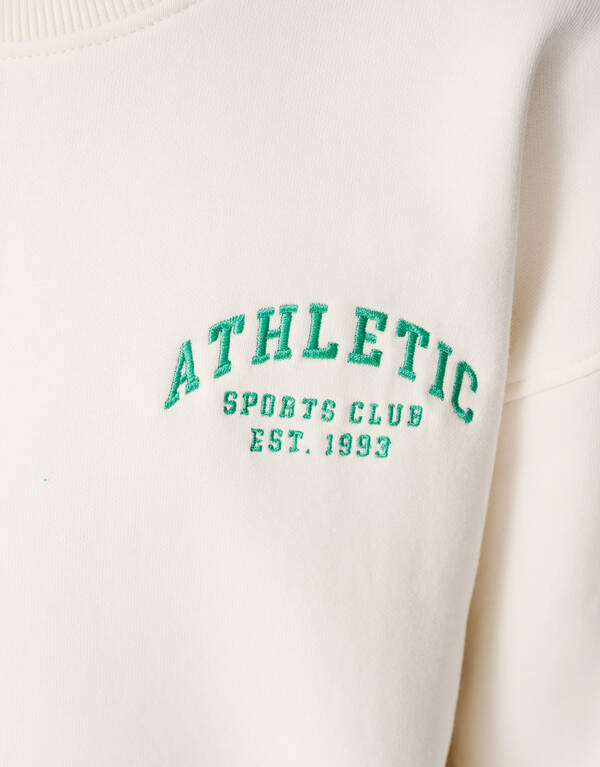 Athletic Artwork Sweater Gebroken Wit SHOEBY BOYS