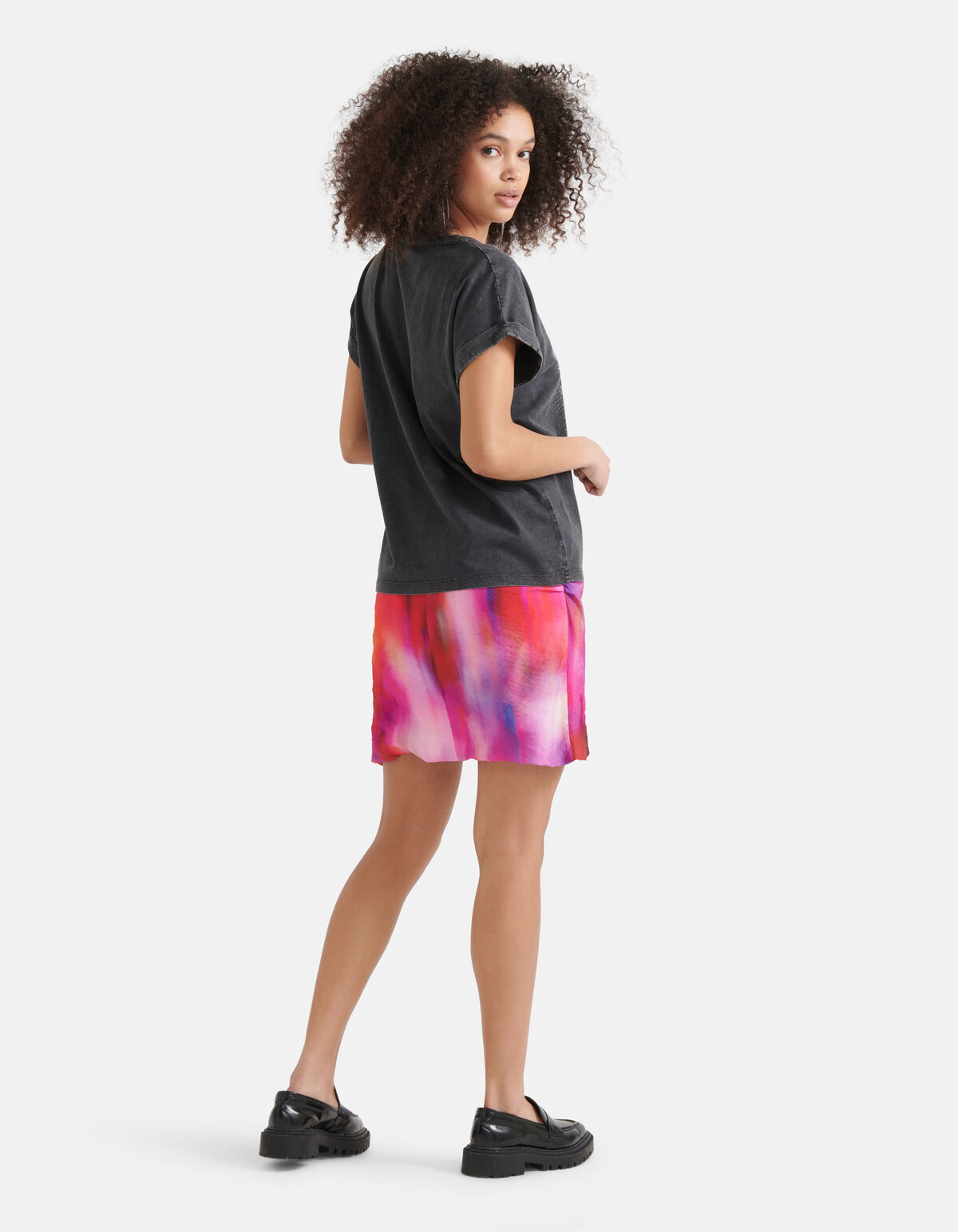 Printed T-shirt Donkergrijs SHOEBY WOMEN