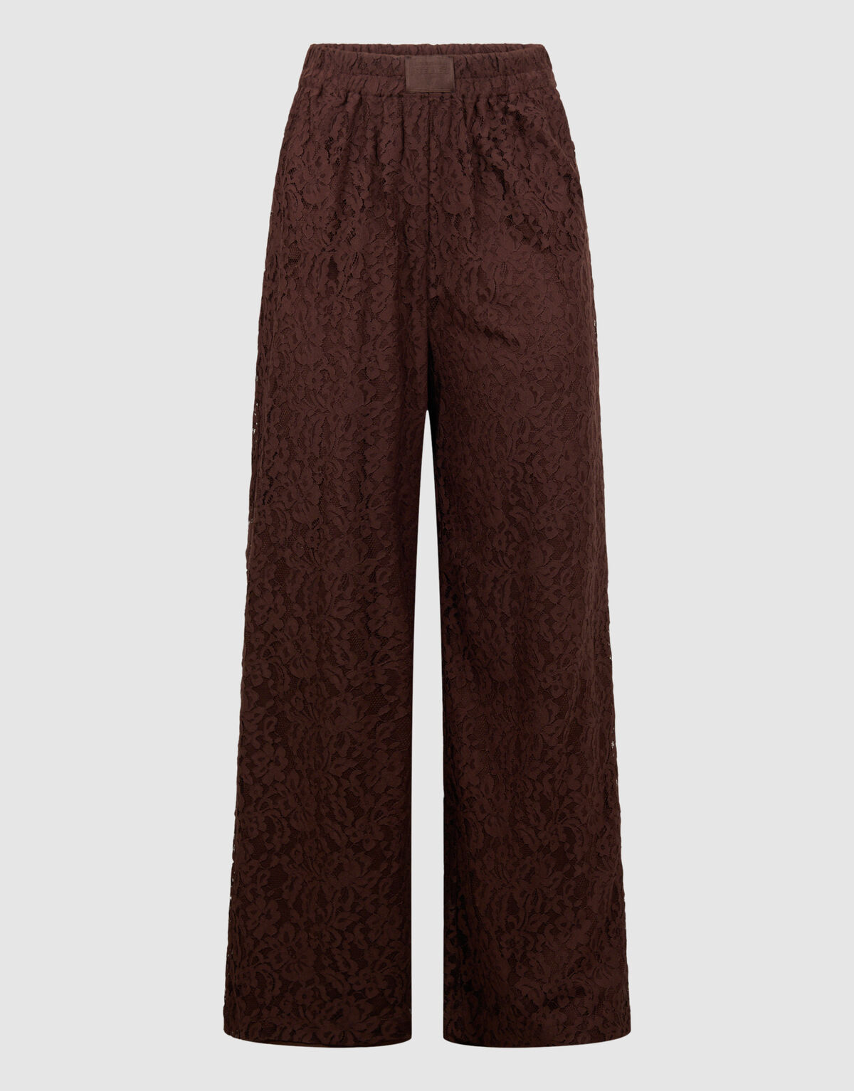 Kanten Wide Leg Broek Bruin SHOEBY WOMEN