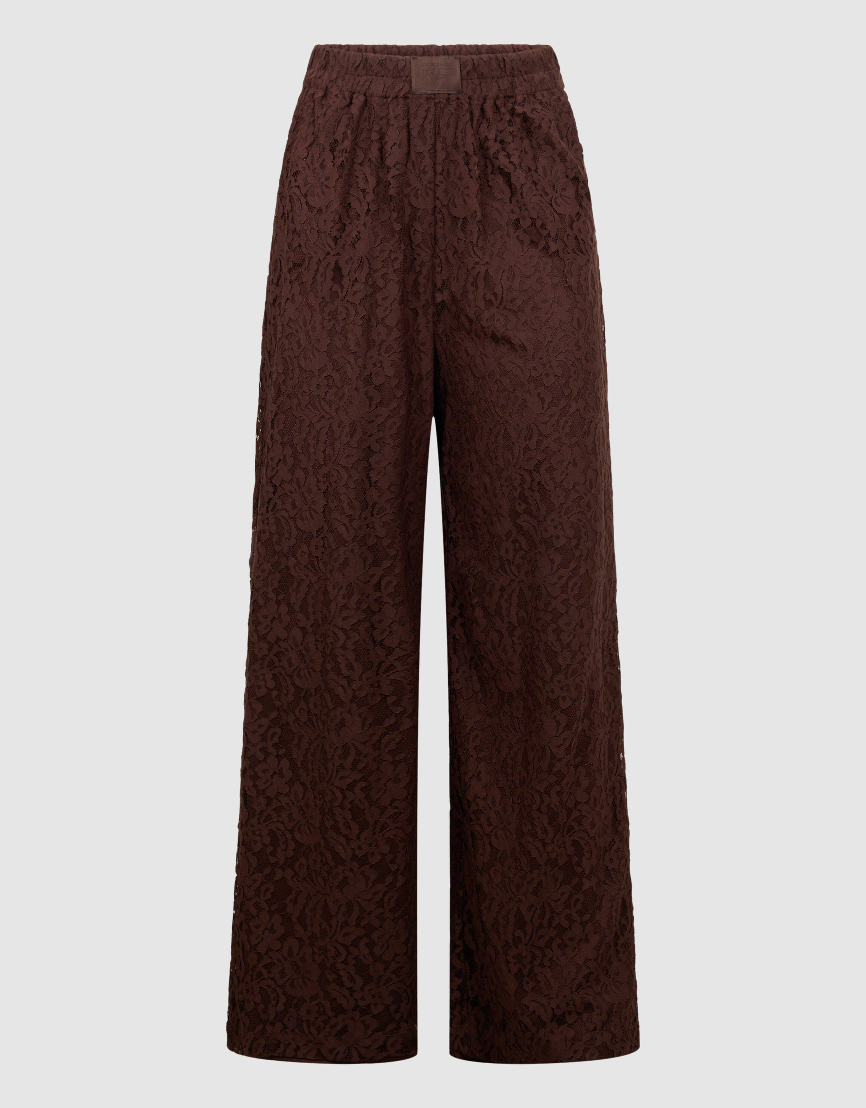 Kanten Wide Leg Broek Bruin SHOEBY WOMEN