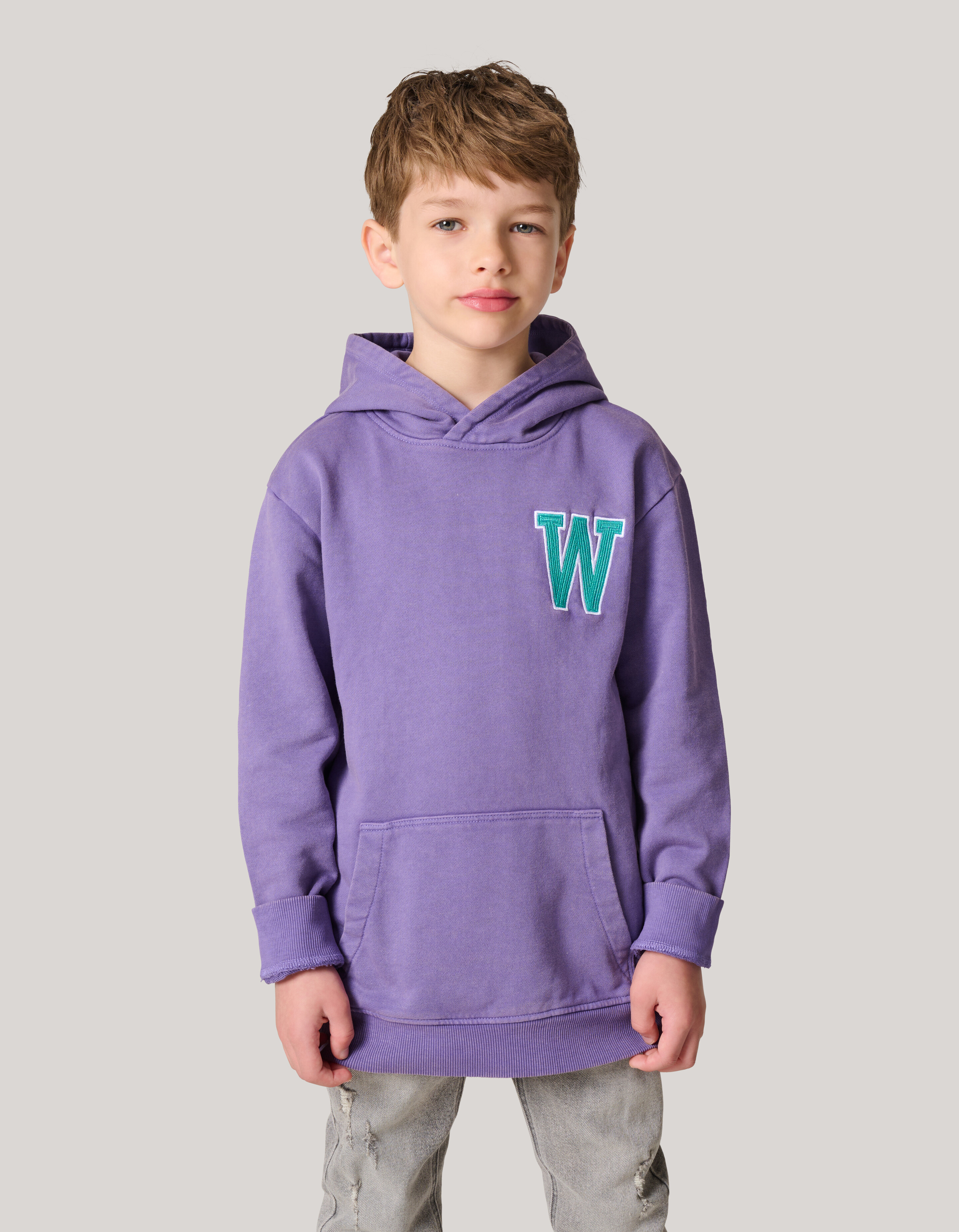Washed Hoodie Paars SHOEBY BOYS