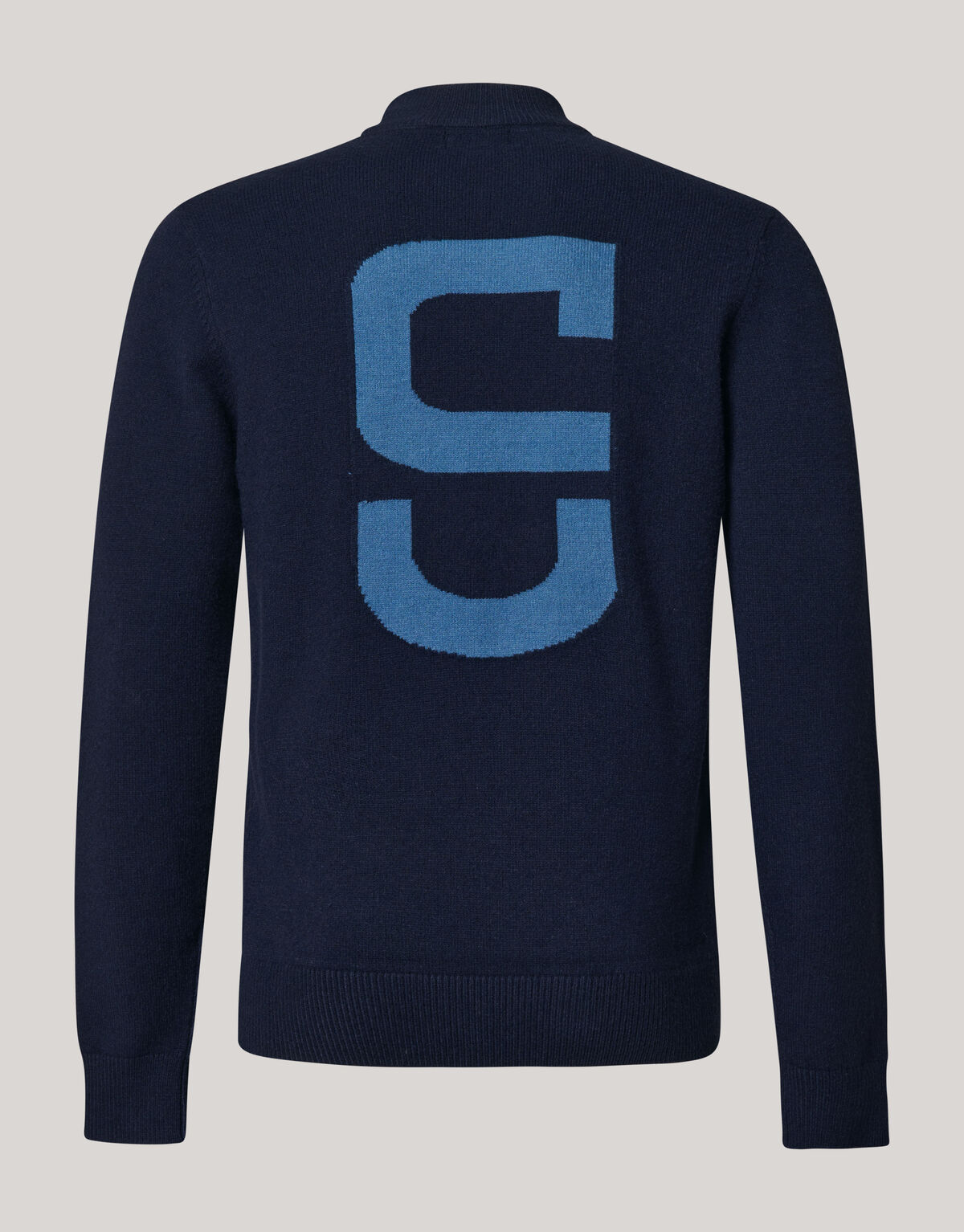Jacquard Gebreide Trui Donkerblauw SHOEBY MEN