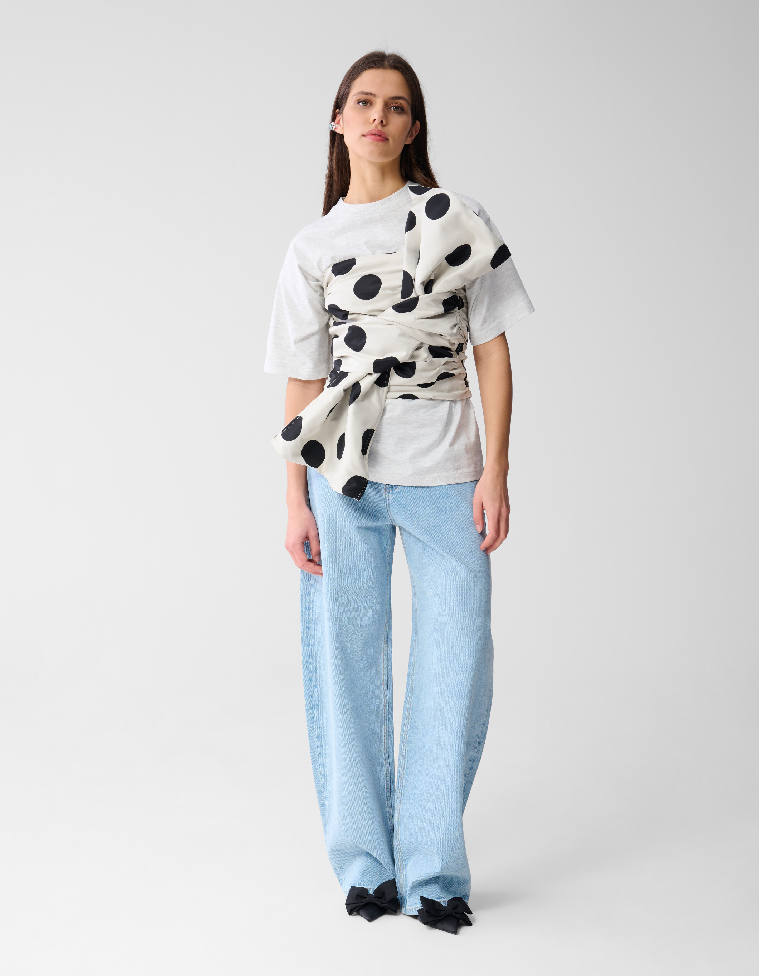 Strik Top Zwart/Wit By Monica SHOEBY WOMEN