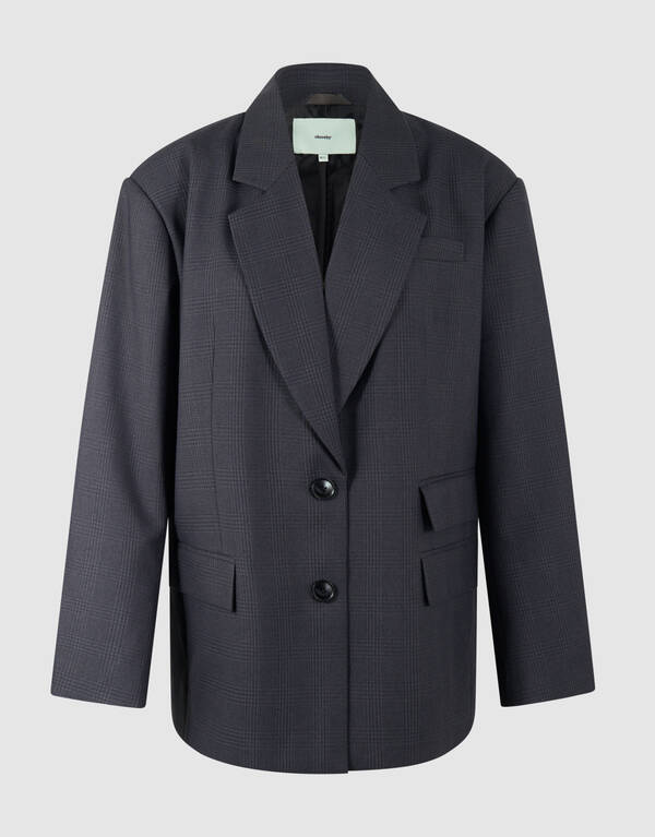 Oversized Ruiten Blazer Donkergrijs SHOEBY WOMEN