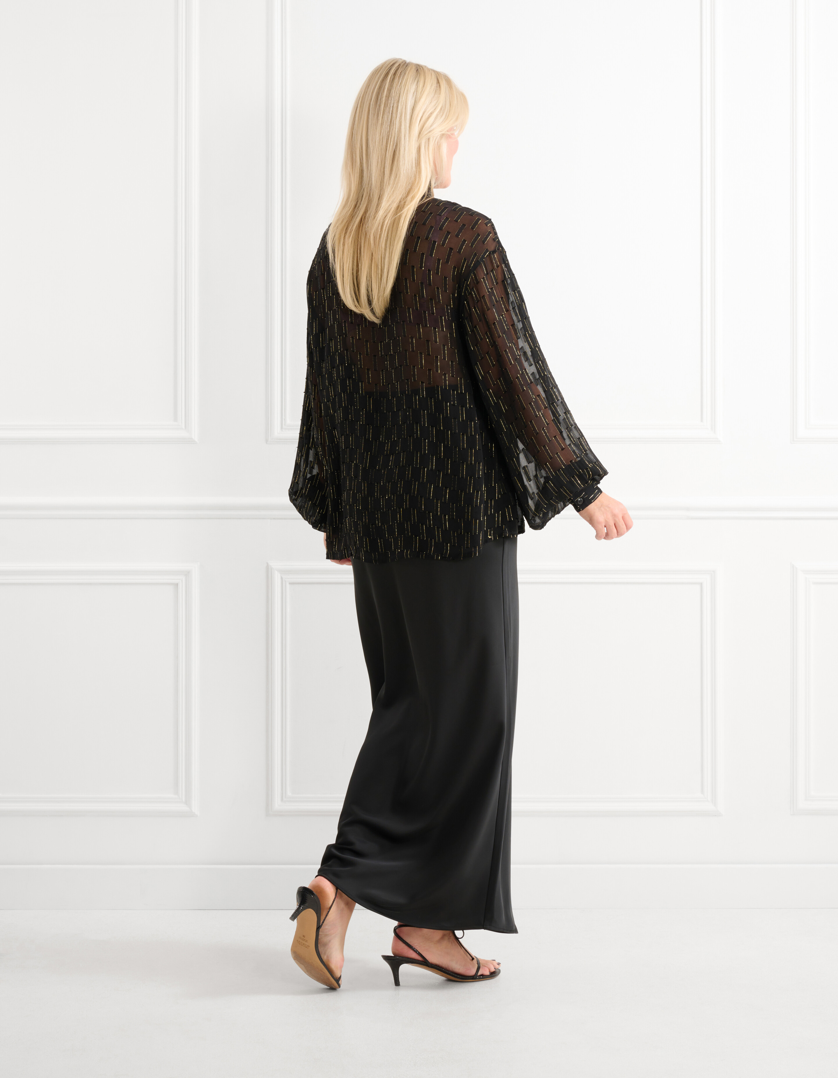Chiffon Blouse Zwart SHOEBY WOMEN