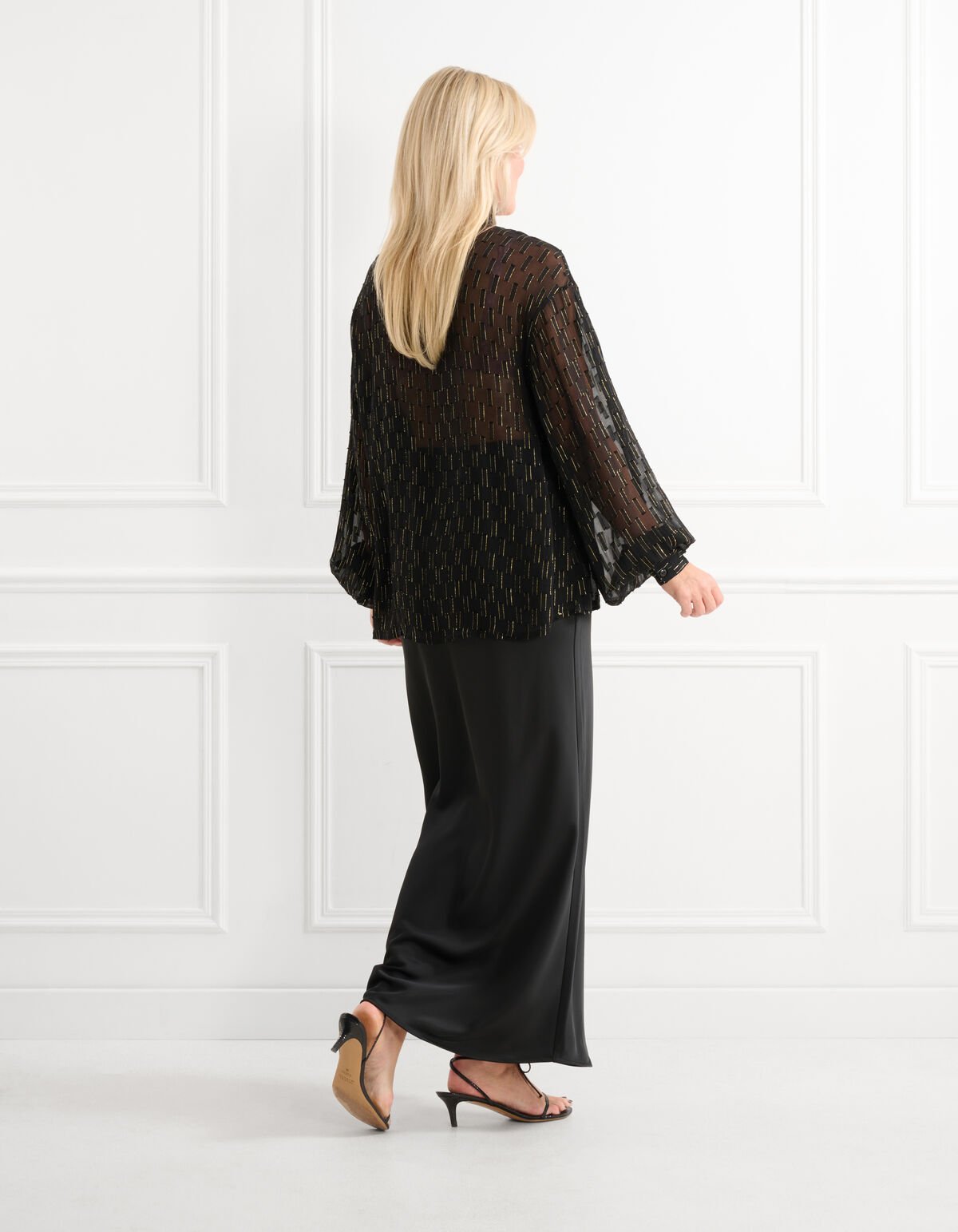 Chiffon Blouse Zwart SHOEBY WOMEN