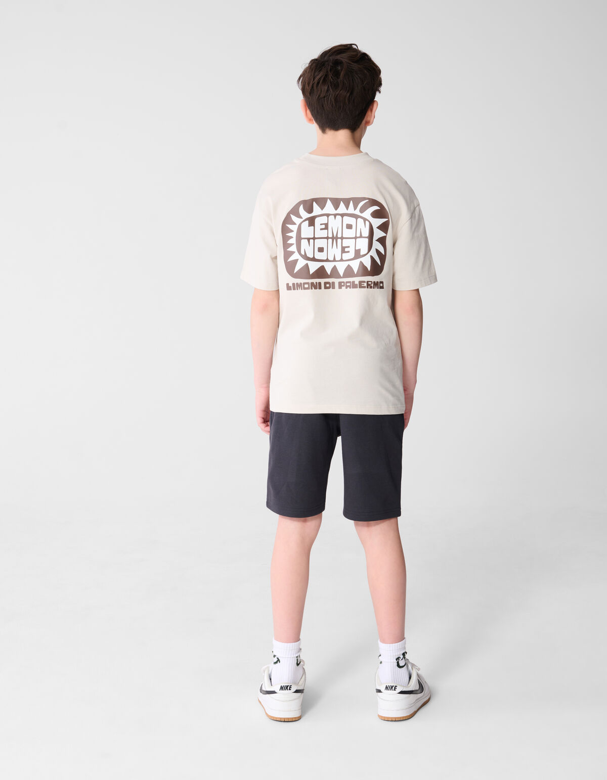 Lemon Artwork T-shirt Beige SHOEBY BOYS