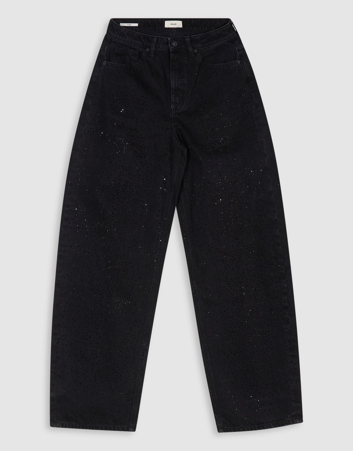 Strass Baggy Fit Jeans Zwart SHOEBY WOMEN