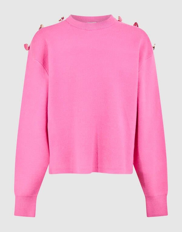Button Trui Roze SHOEBY GIRLS