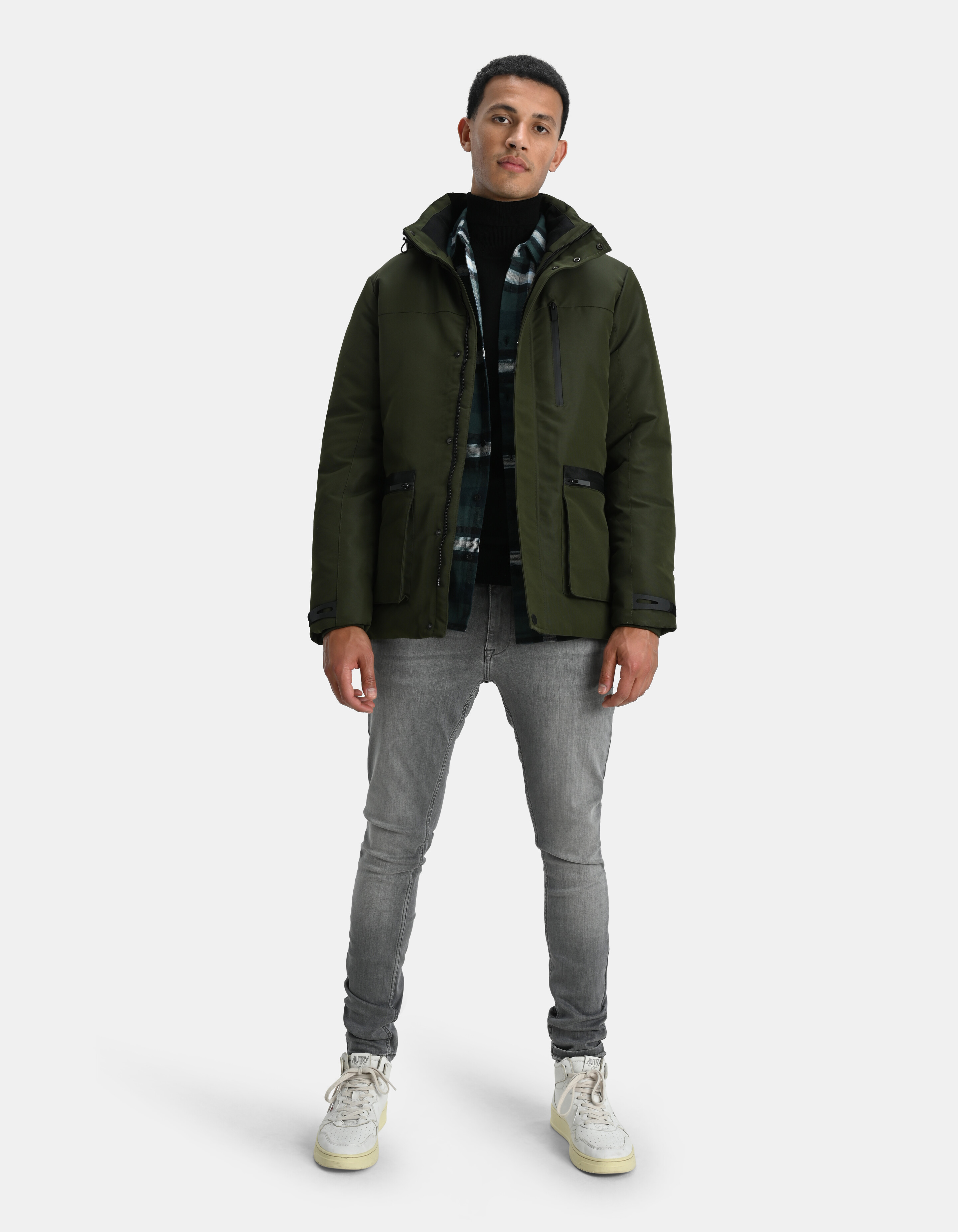 Technical Parka Jas Donkergroen SHOEBY MEN