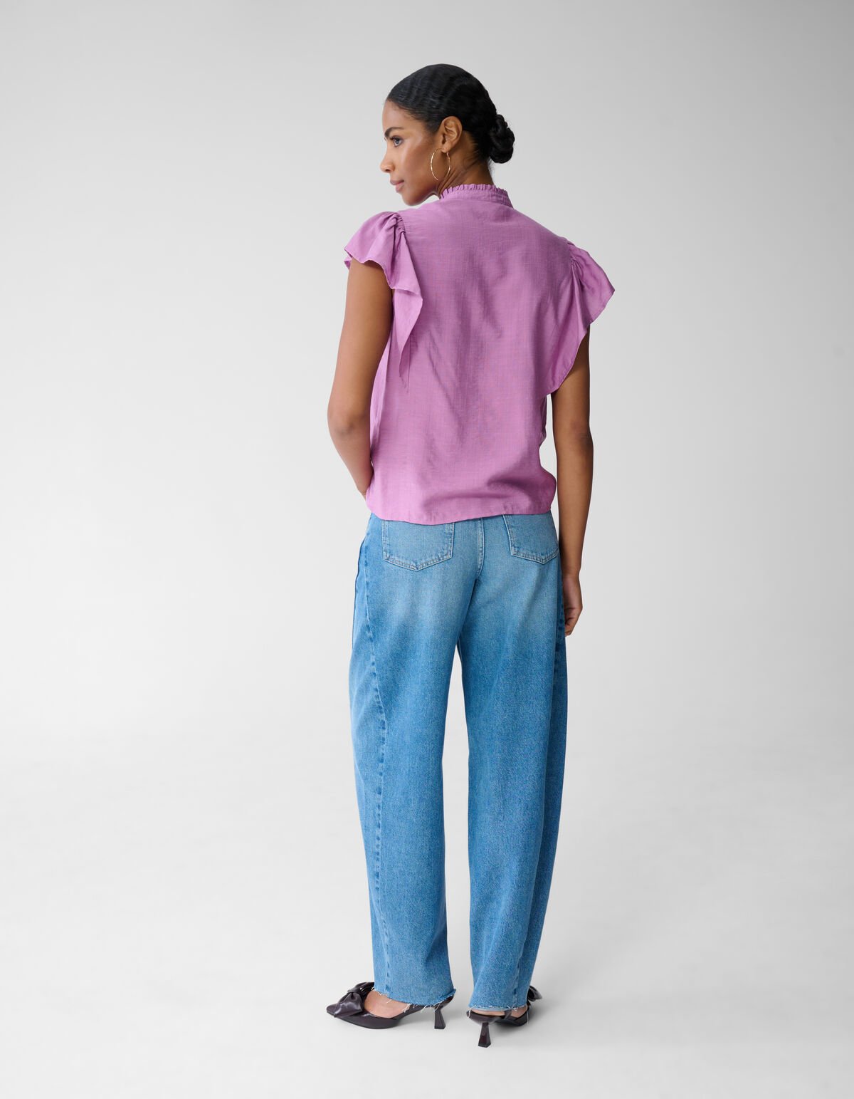 Ruffle Top Roze SHOEBY WOMEN