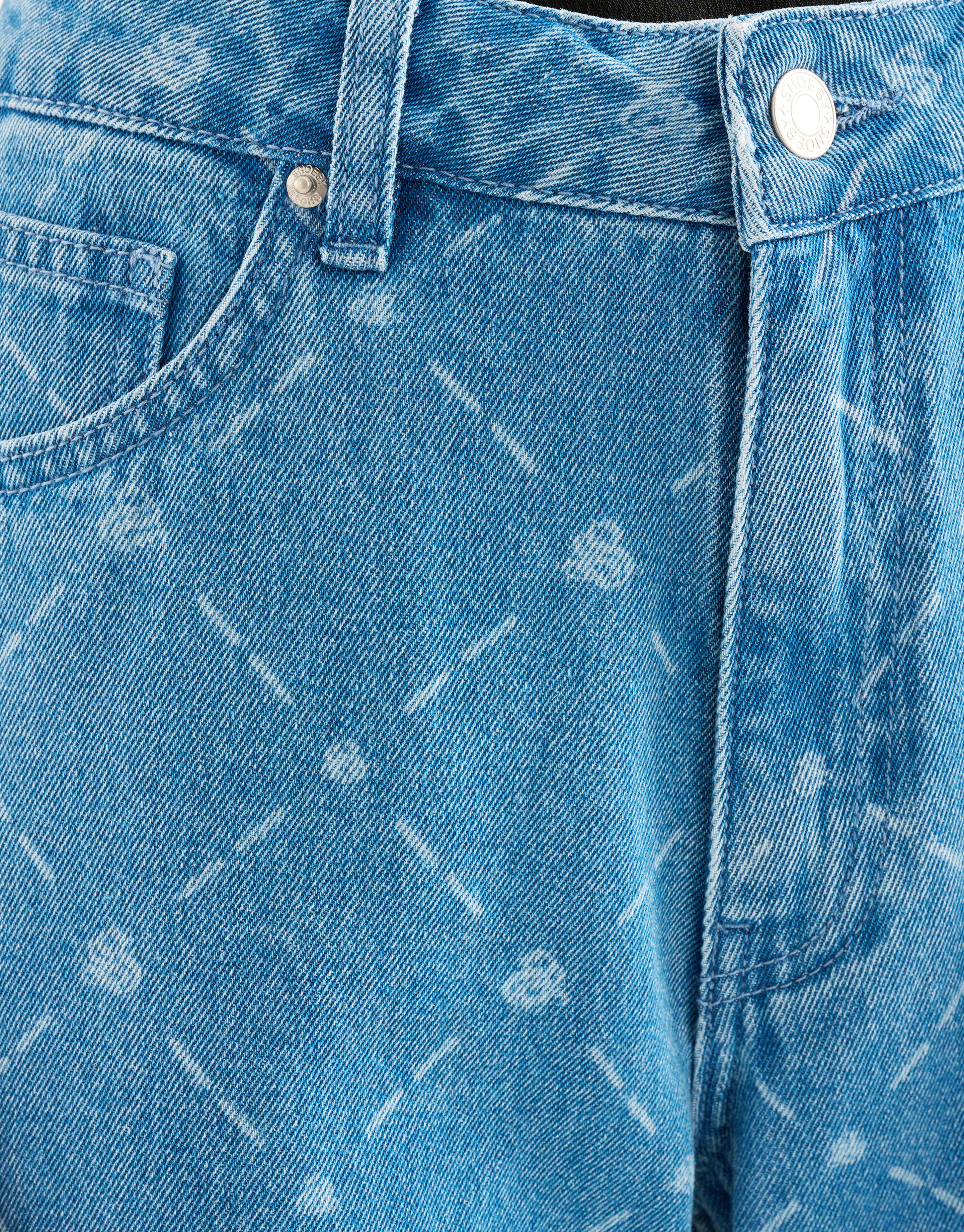 Printed Straight Jeans Blauw SHOEBY WOMEN