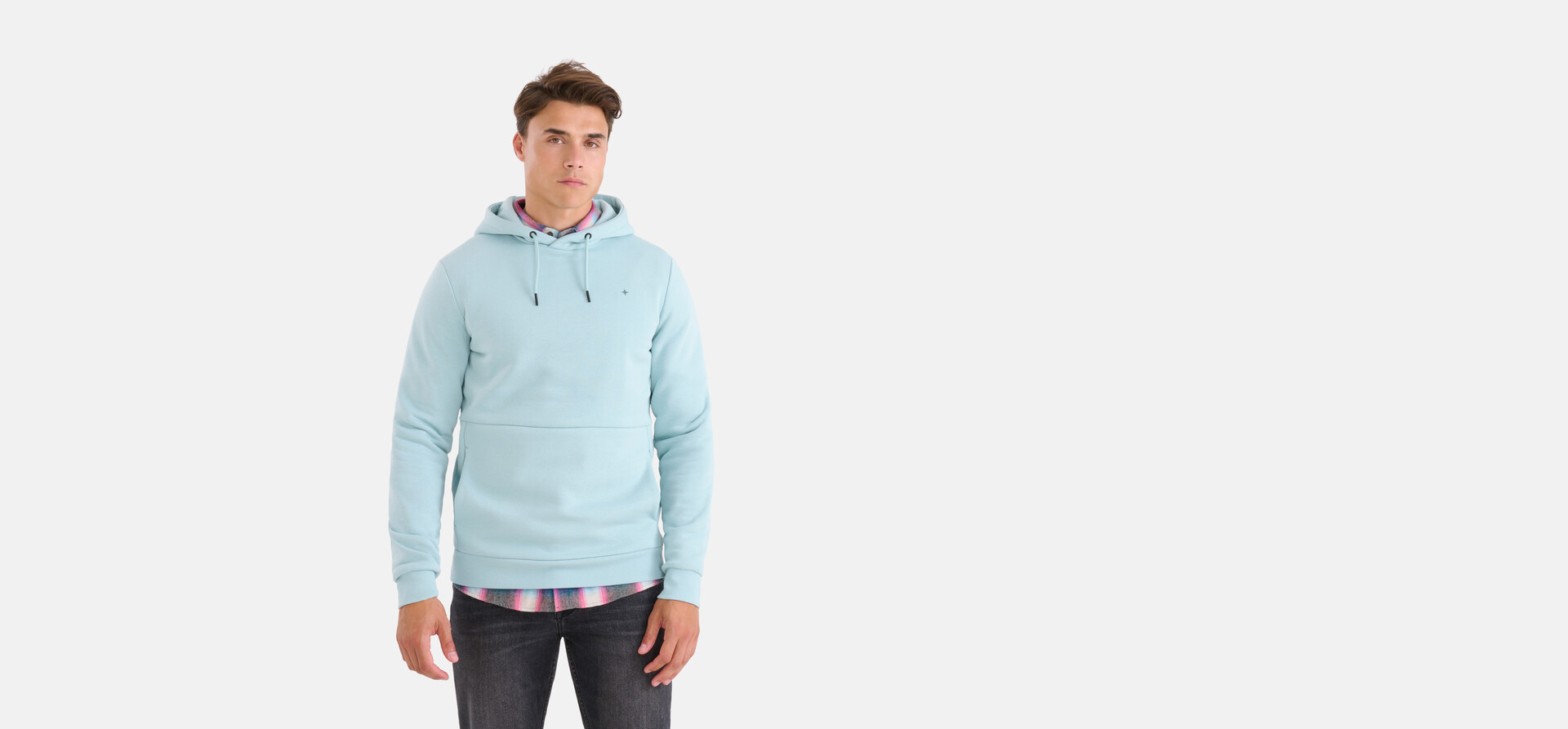 Grafische Hoodie Lichtblauw SHOEBY MEN