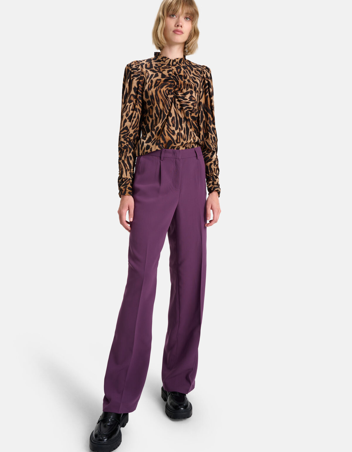 Loose Fit Pantalon Paars SHOEBY WOMEN