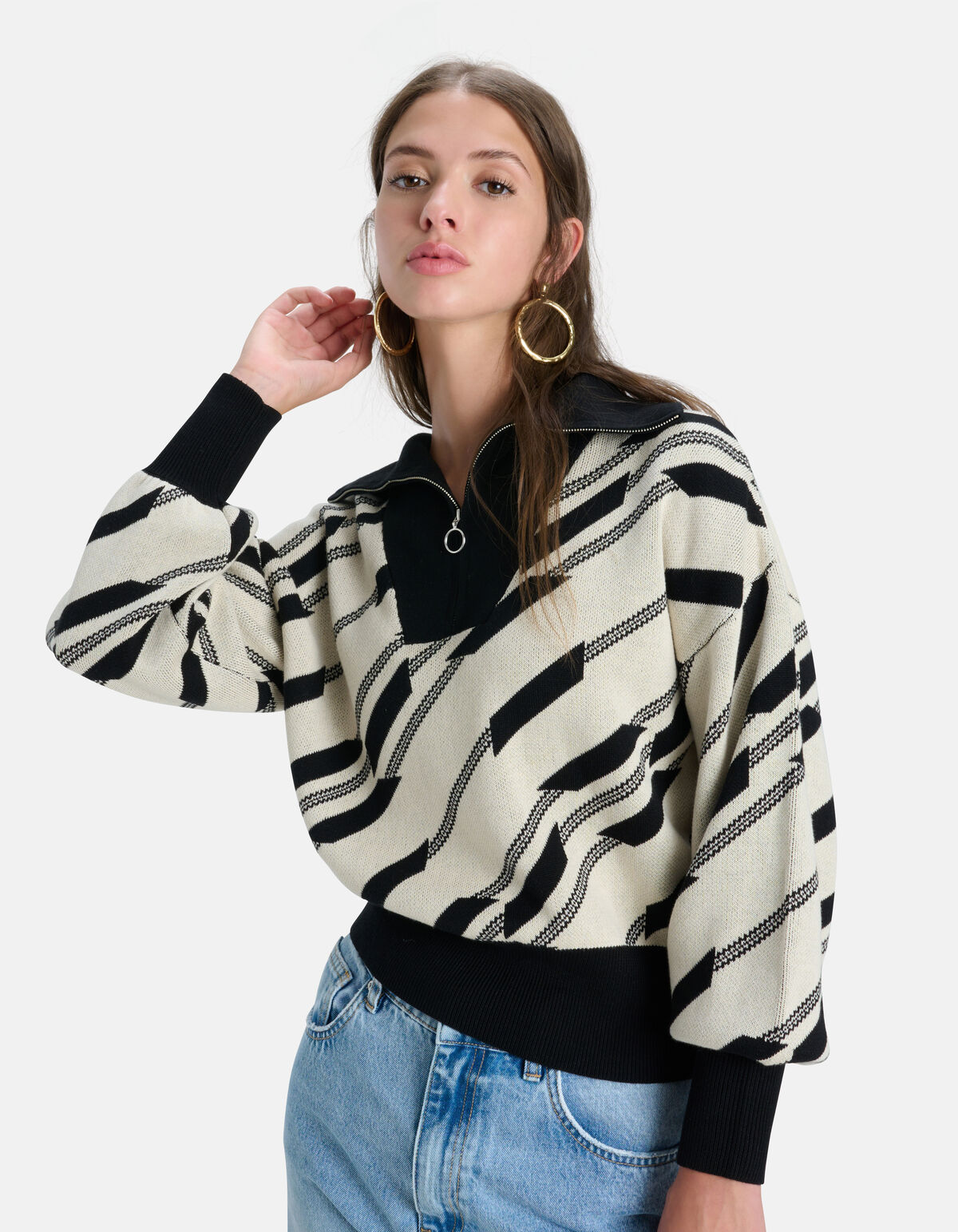 Grafische Trui Zwart SHOEBY WOMEN