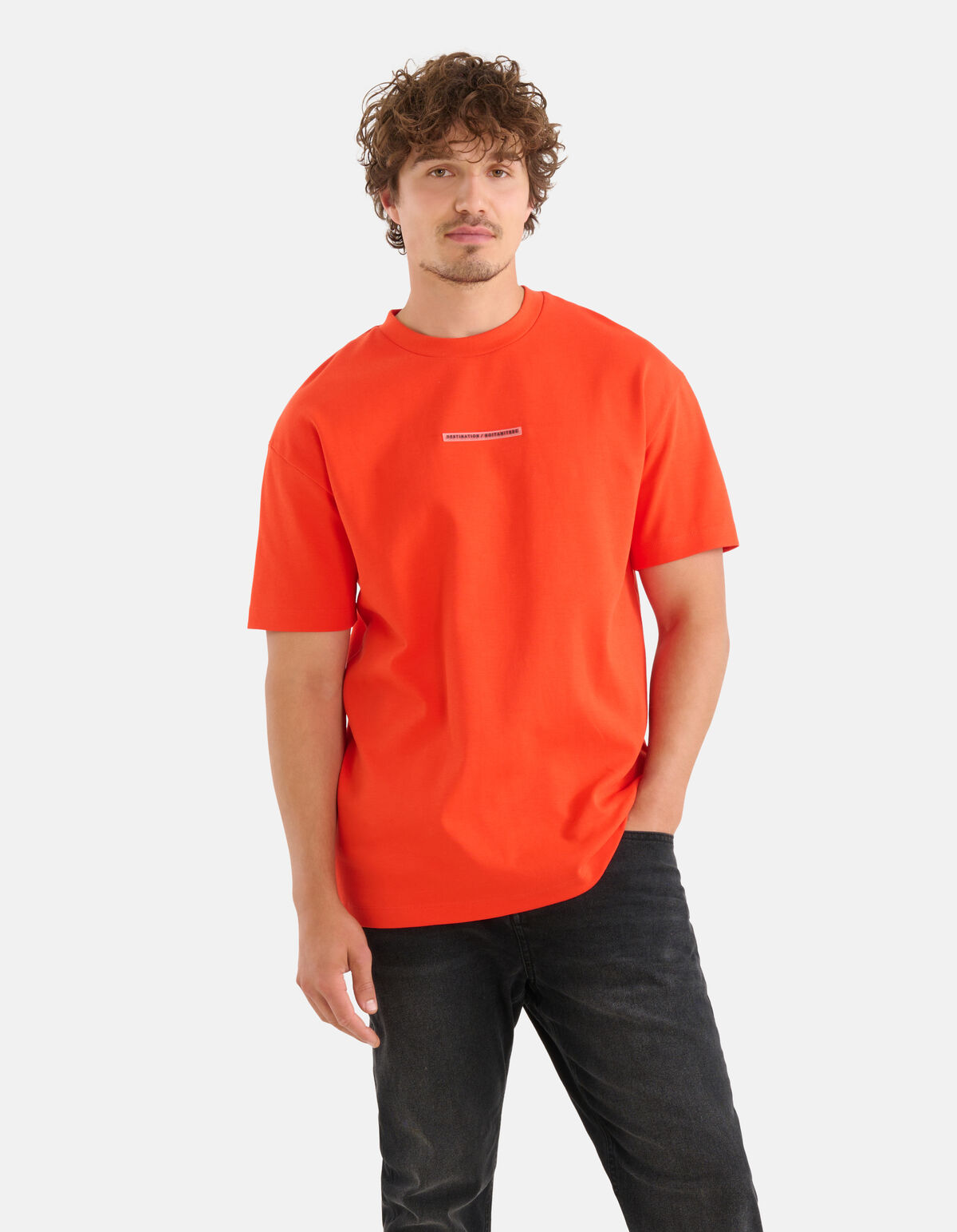 Badge T-shirt Rood SHOEBY MEN