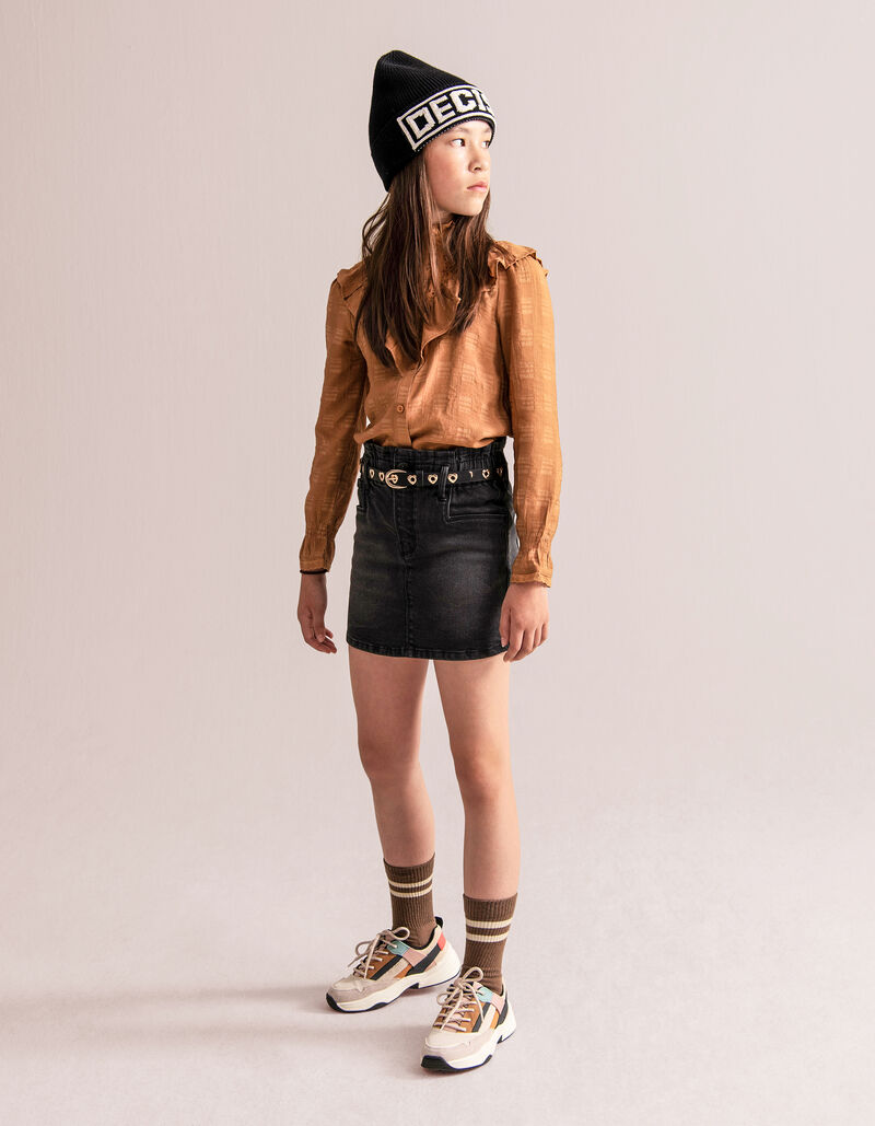 Washed Denim Rok