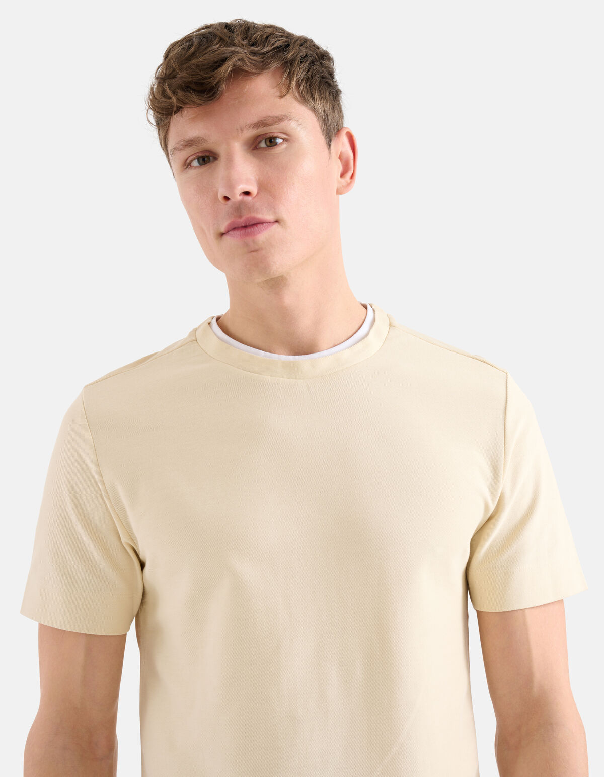 Double Layer T-shirt Beige SHOEBY MEN