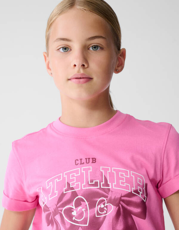 Club Atelier Artwork T-shirt Roze SHOEBY GIRLS