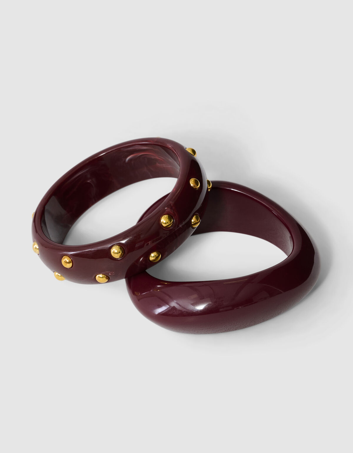 Bangle Stud Set Bruin/Donkerrood SHOEBY ACCESSOIRES