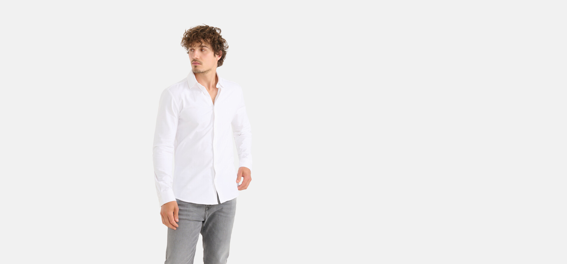 Jersey T-shirt Wit SHOEBY MEN