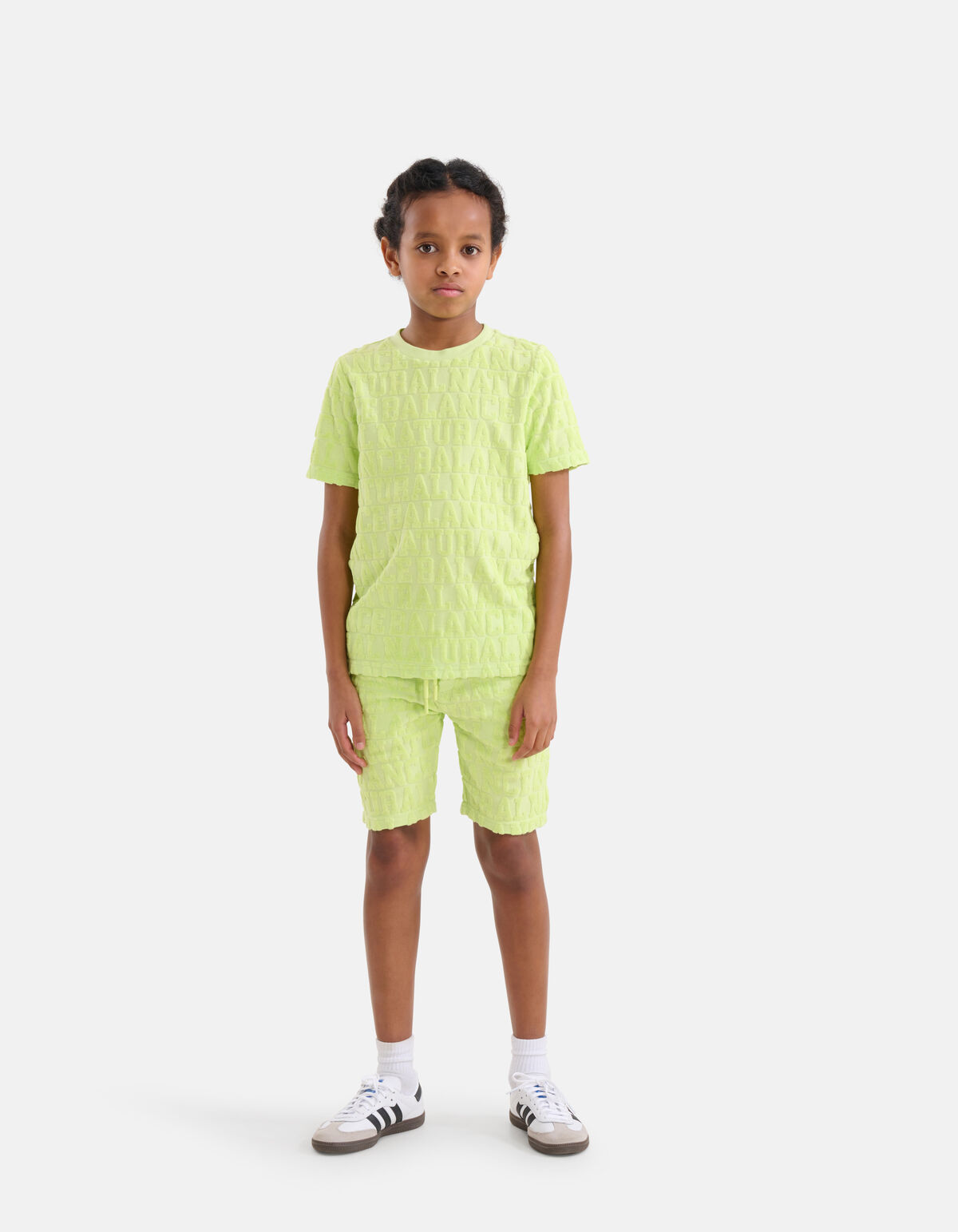 Towelling T-shirt Limegroen SHOEBY BOYS