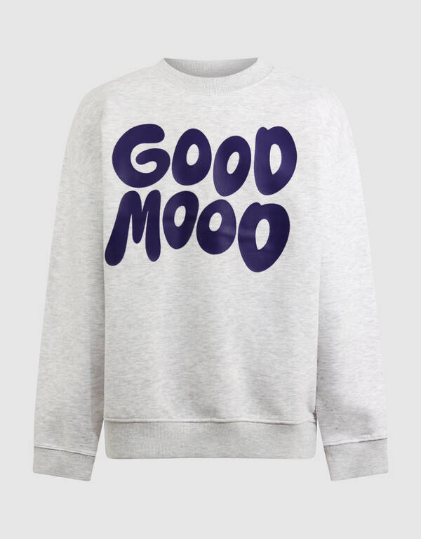 Good Mood Artwork Sweater Lichtgrijs SHOEBY BOYS