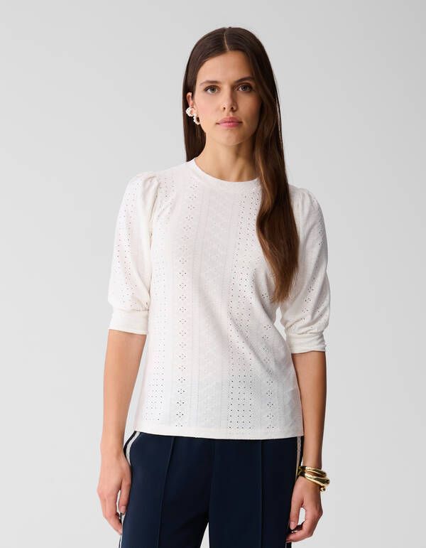 Embroidery Top Gebroken Wit SHOEBY WOMEN