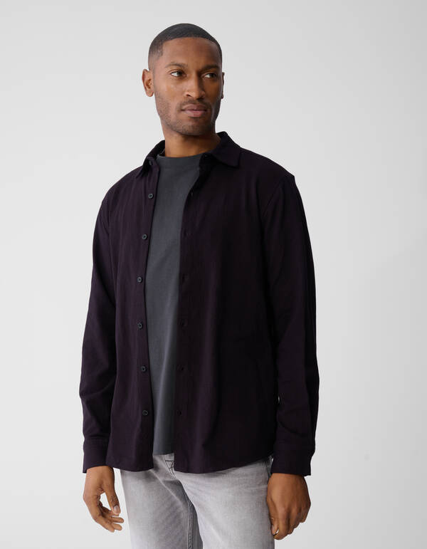 Printed Logo Overhemd Donkerrood SHOEBY MEN