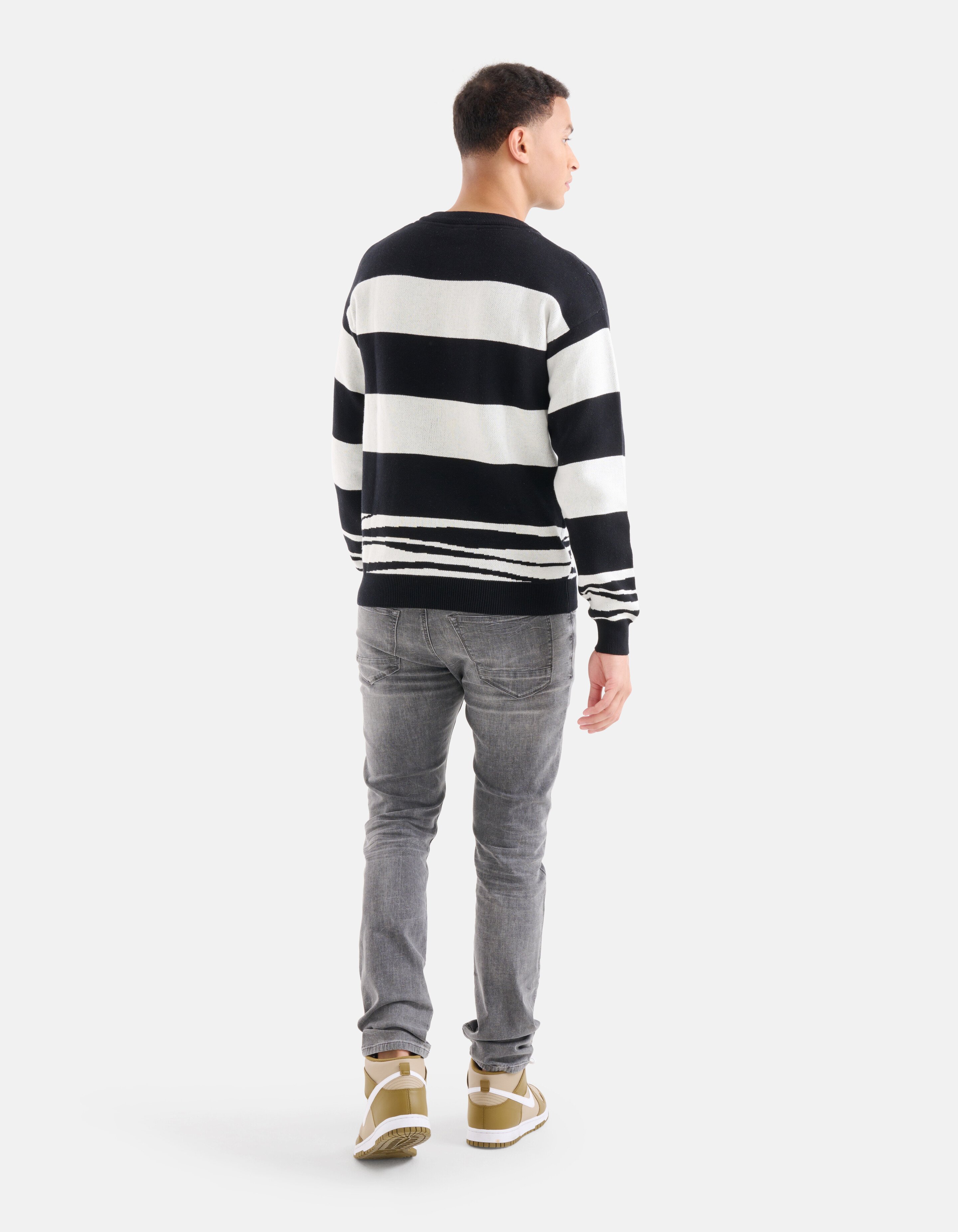 Gestreepte Trui Zwart SHOEBY MEN