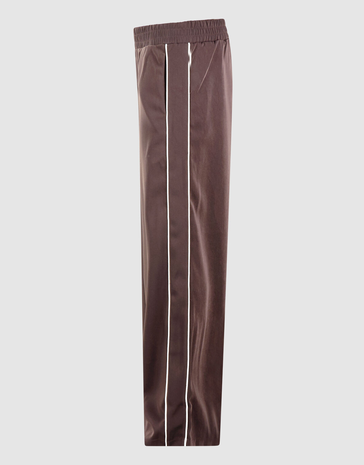 Sporty Piping Wide Leg Fit Broek Donkerbruin SHOEBY WOMEN