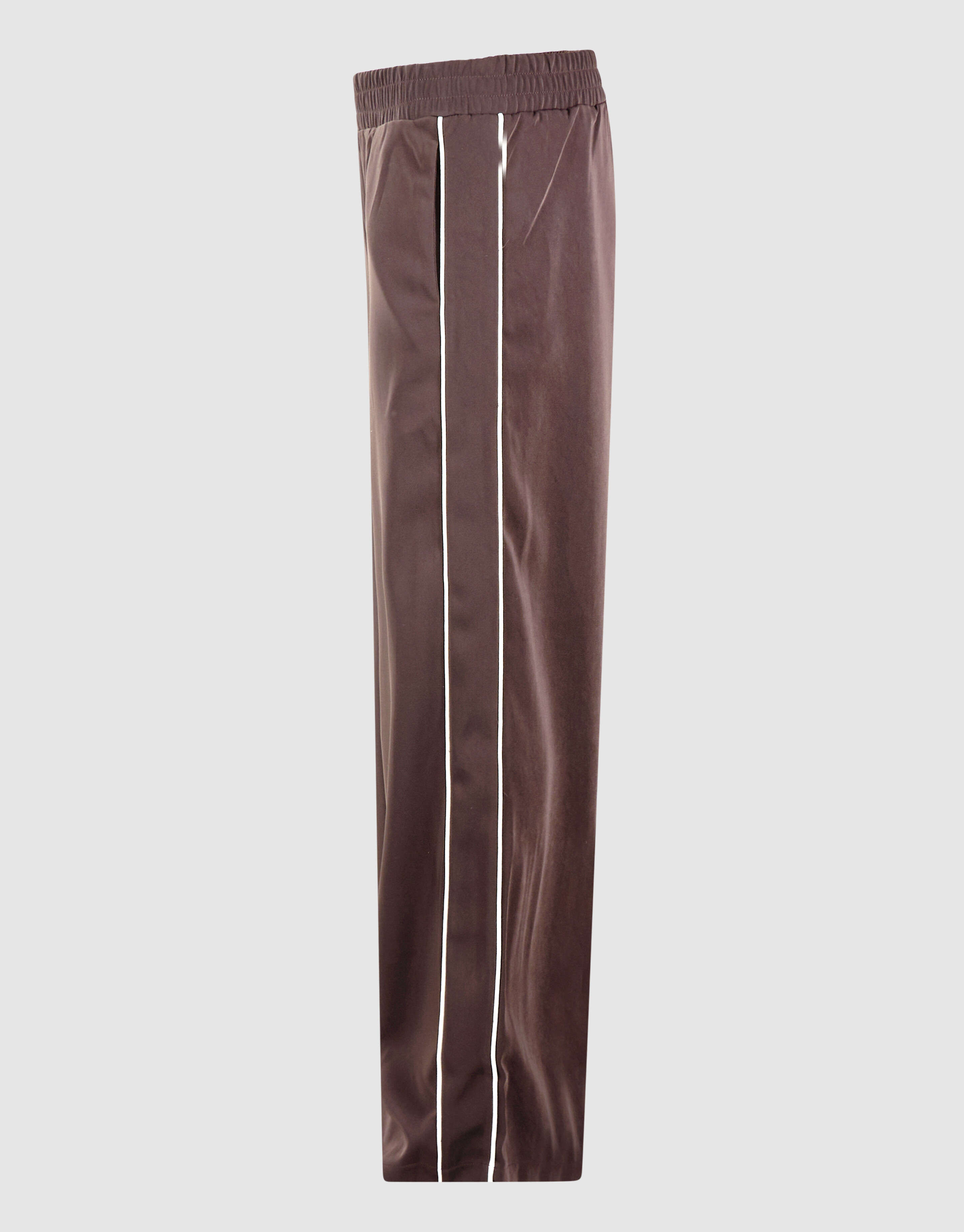 Sporty Piping Wide Leg Fit Broek Donkerbruin SHOEBY WOMEN