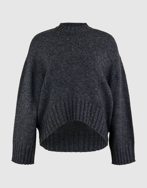 Oversized Gebreide Trui Donkergrijs By Mieke SHOEBY WOMEN
