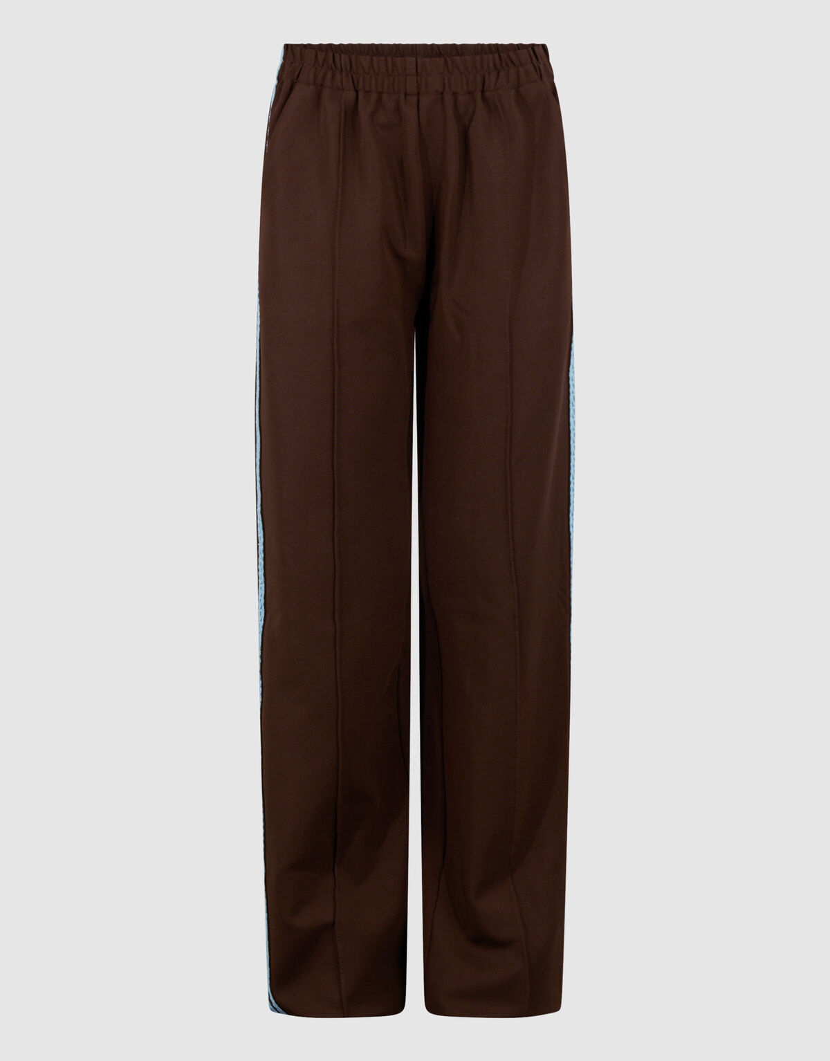 Sporty Wide Leg Broek Bruin SHOEBY GIRLS